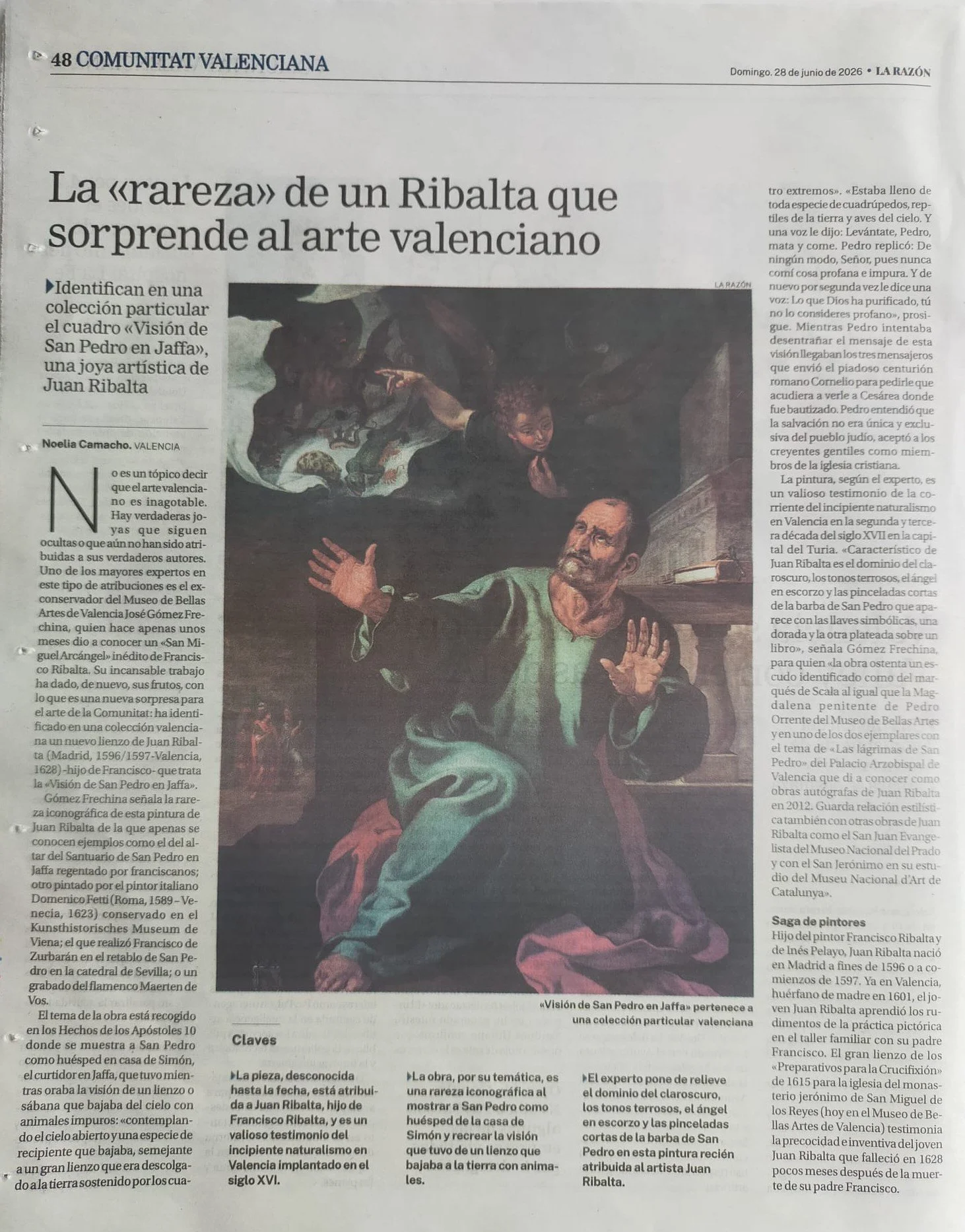 La “rareza” de un Ribalta que sorprende al arte valenciano