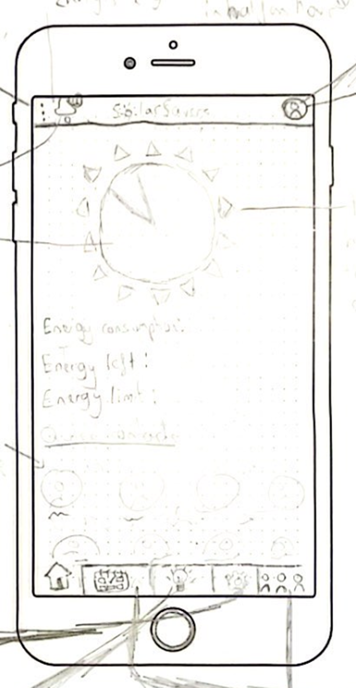 Sketch of landing page