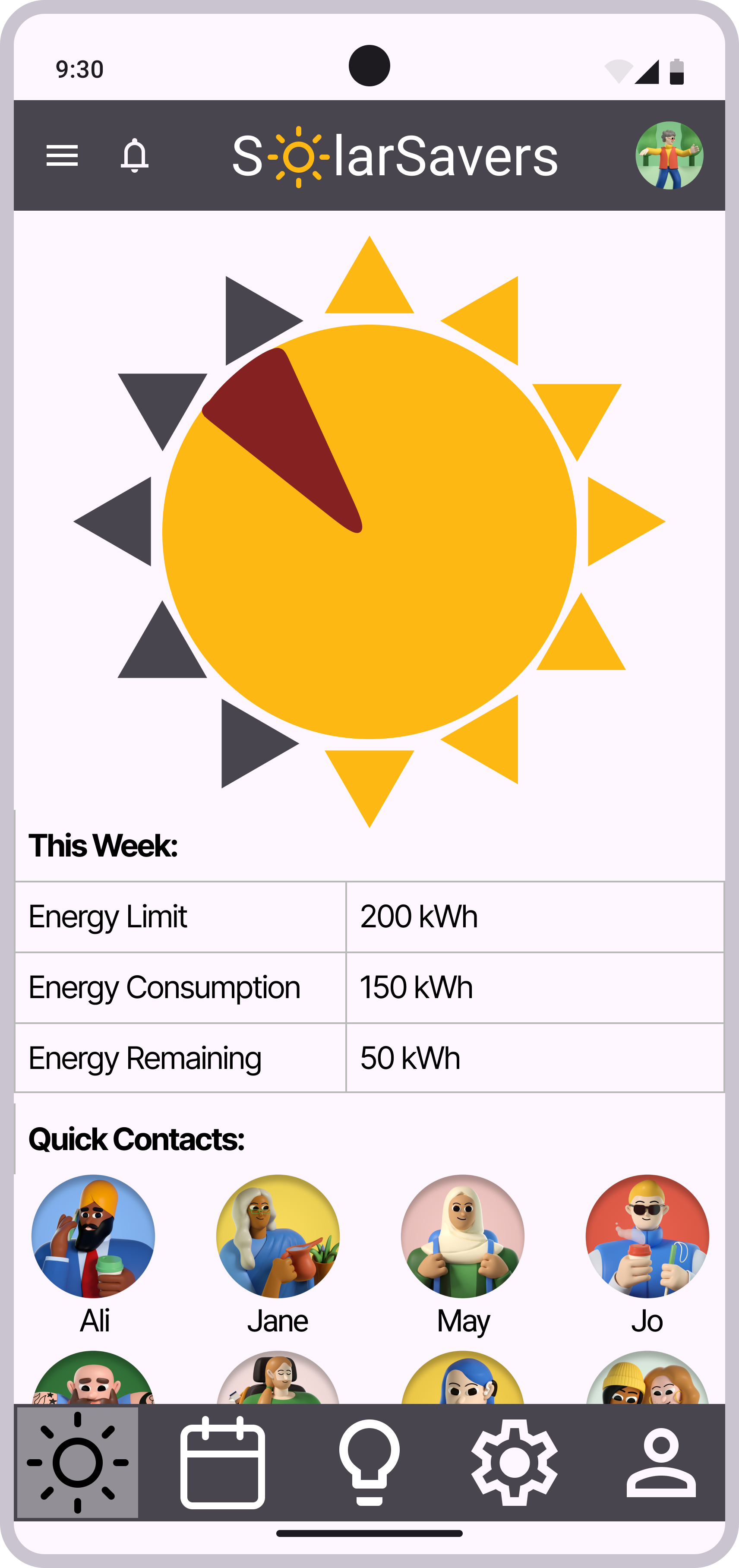 Hi-fi wireframe of landing page