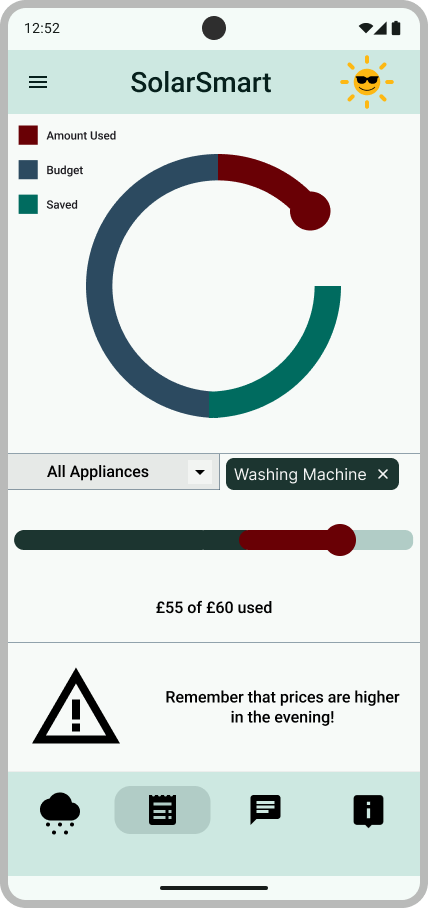 Hi-fi prototype of home page