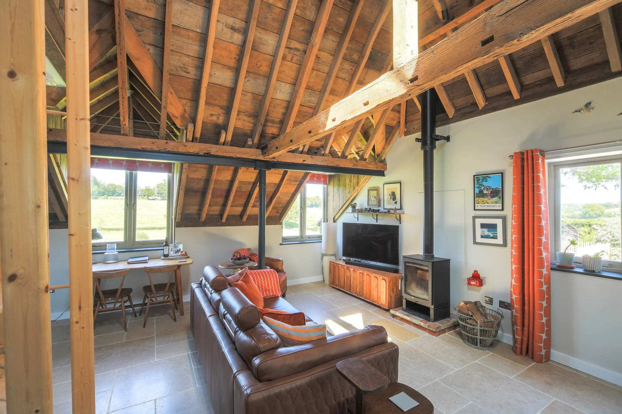 light converted barn in Etchingham in East Sussex