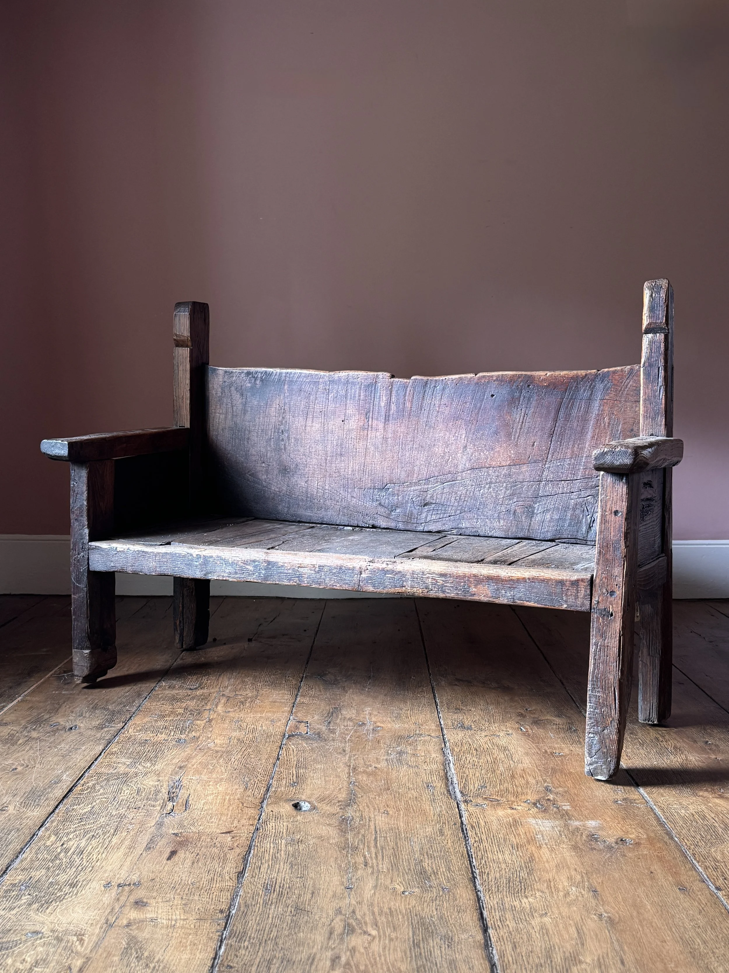 Magnificent 18th Century Spanish Vernacular Bench