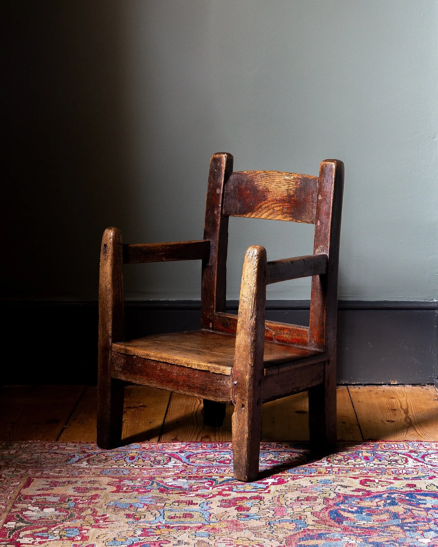A rare and unusual 19th Century child&rsquo;s hedge chair in the Cork style. Diminutive in scale but having real presence this is a wonderful little object that we&rsquo;ve been using at home as a plant stand. A really lovely evocative addition to an