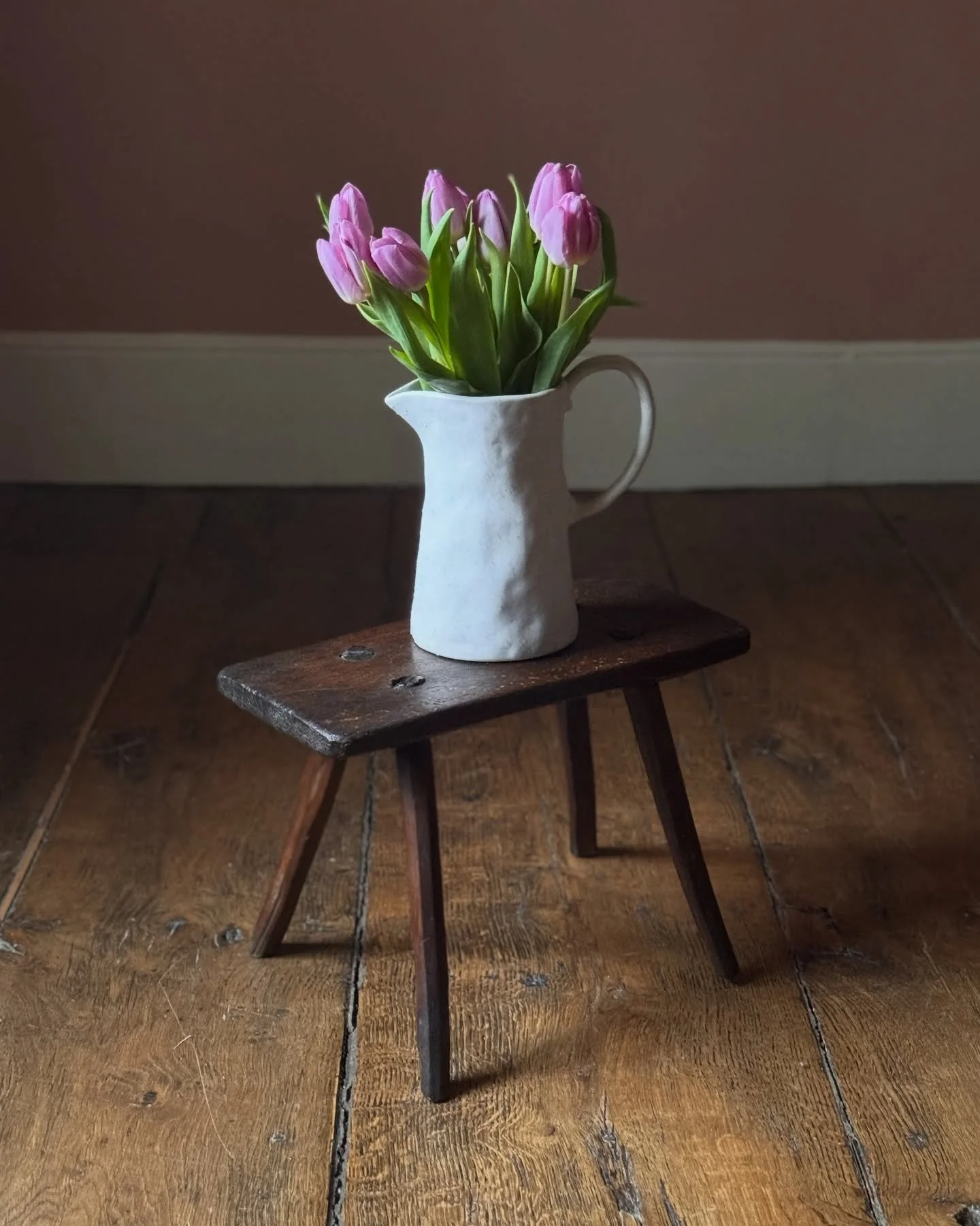 An attractive primitive 19th Century stool with a lovely rich colour. Makes a great little stand for flowers or a side table for coffee and books

Height 28 cm
Width 29 cm
Depth 19 cm
&pound;195

Now available to purchase on the website via recent ac