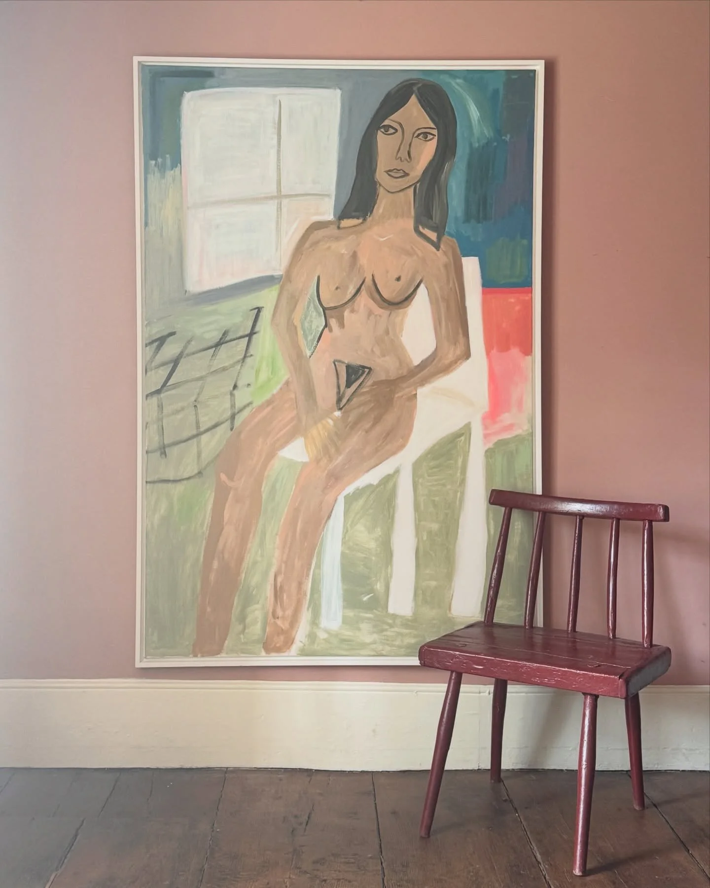 Introducing the beautiful portrait &lsquo;Tina&rsquo; by Rusty 

This large scale acrylic on canvas painting is typical of Rusty&rsquo;s work - highly stylised and heavily textured, it&rsquo;s a thoughtful and gentle depiction of a female nude. Very 