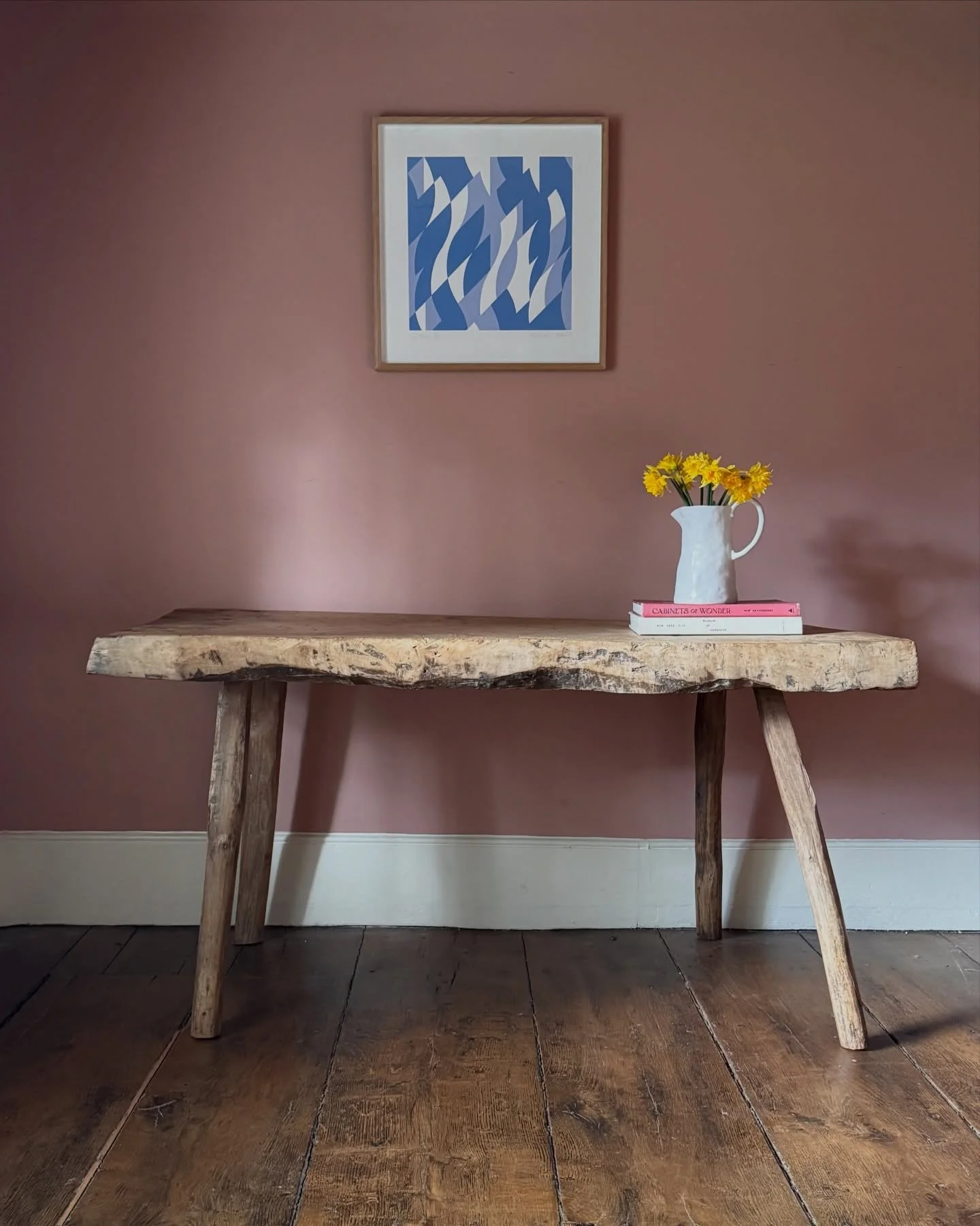 A characterful 19th Century primitive table with a thick and beautifully worn sycamore slab top. A great size and some wonderful historic repairs. A really good piece of vernacular furniture.

Height 76 cm
Width 148 cm
Depth 66.5 cm

Now available to