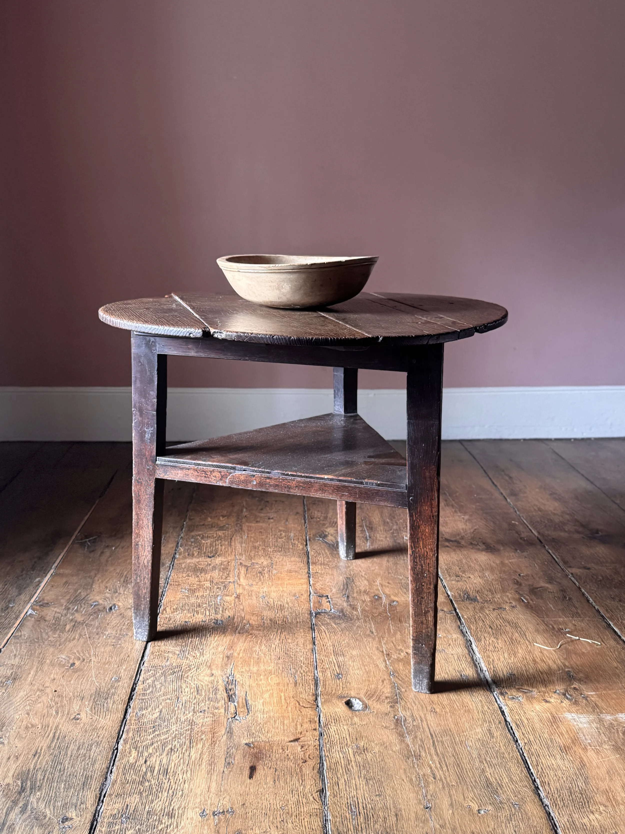 Early 19th Century Oak Cricket Table