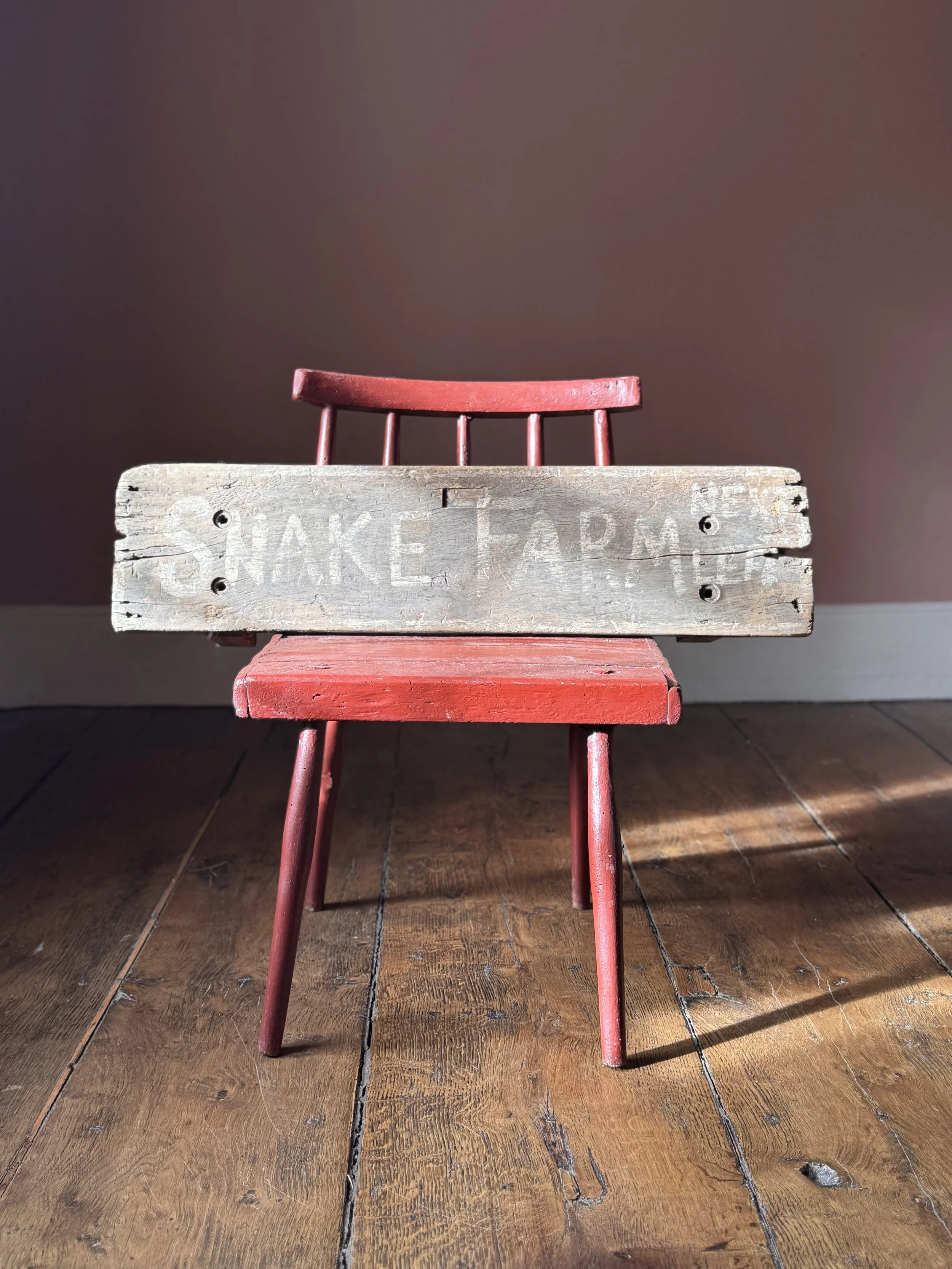 Mid 20th Century hand painted ‘Snake Farm’ sign