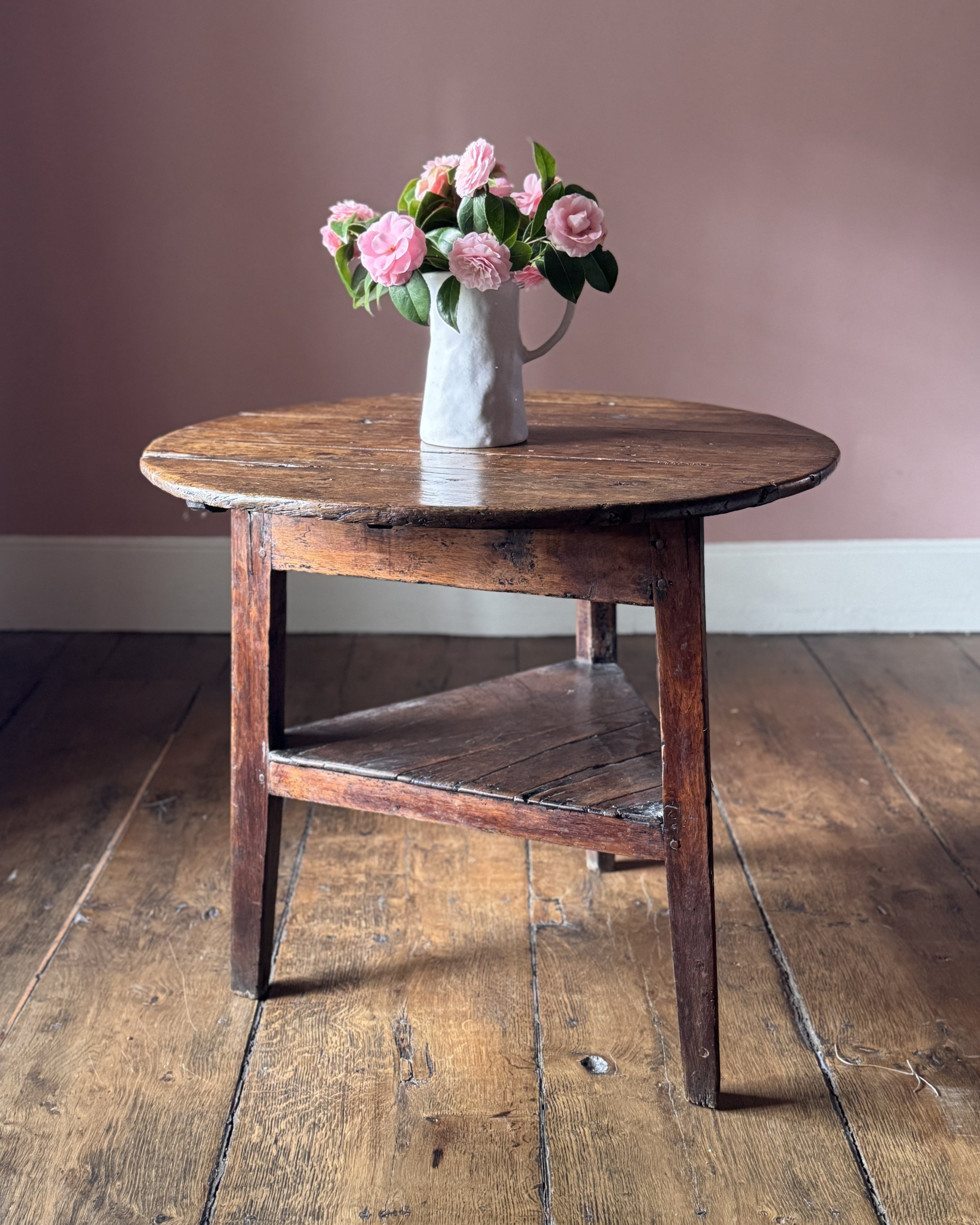 Large 19th Century Oak Cricket Table