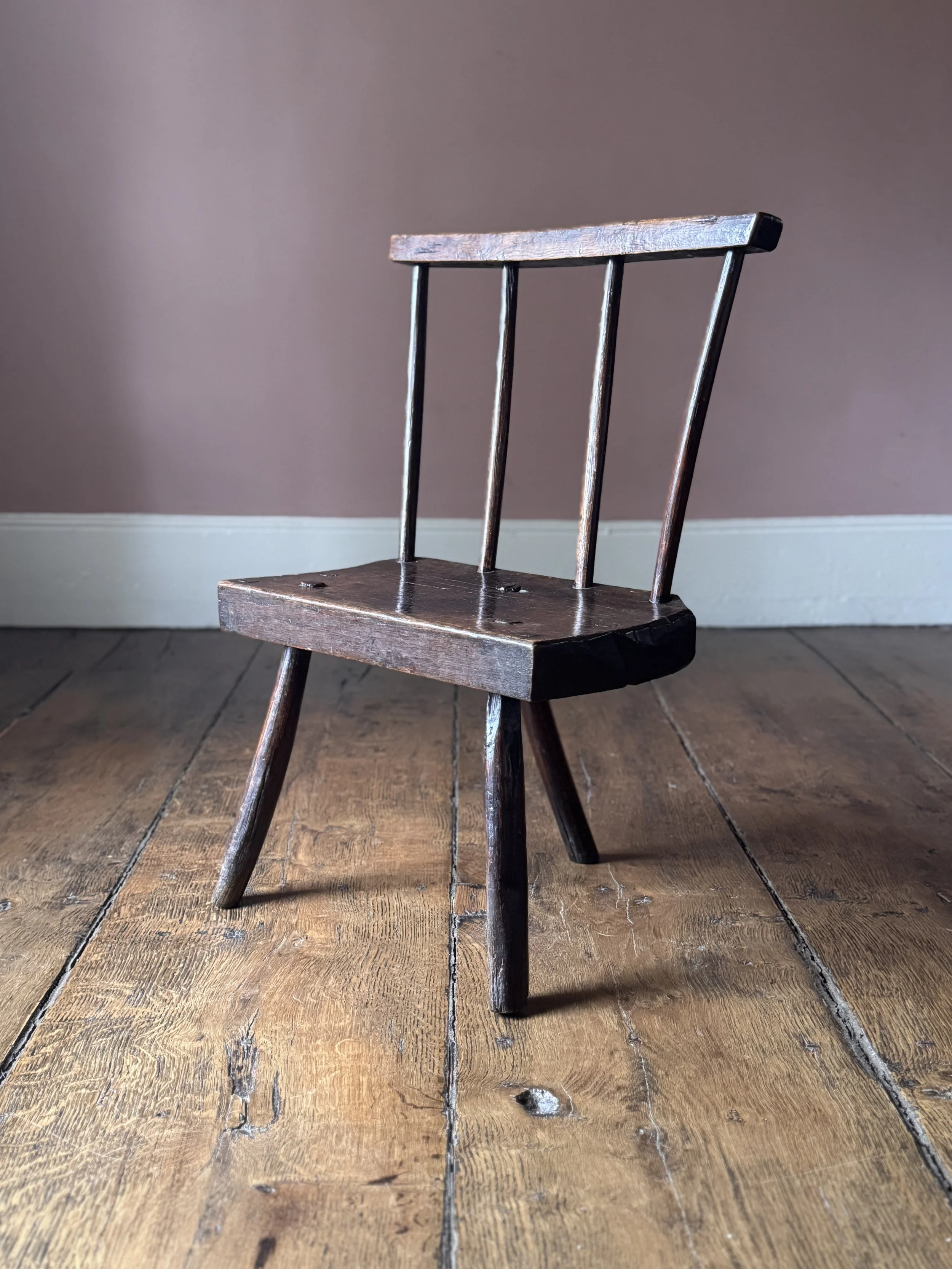18th Century Three Legged Welsh Stick Chair