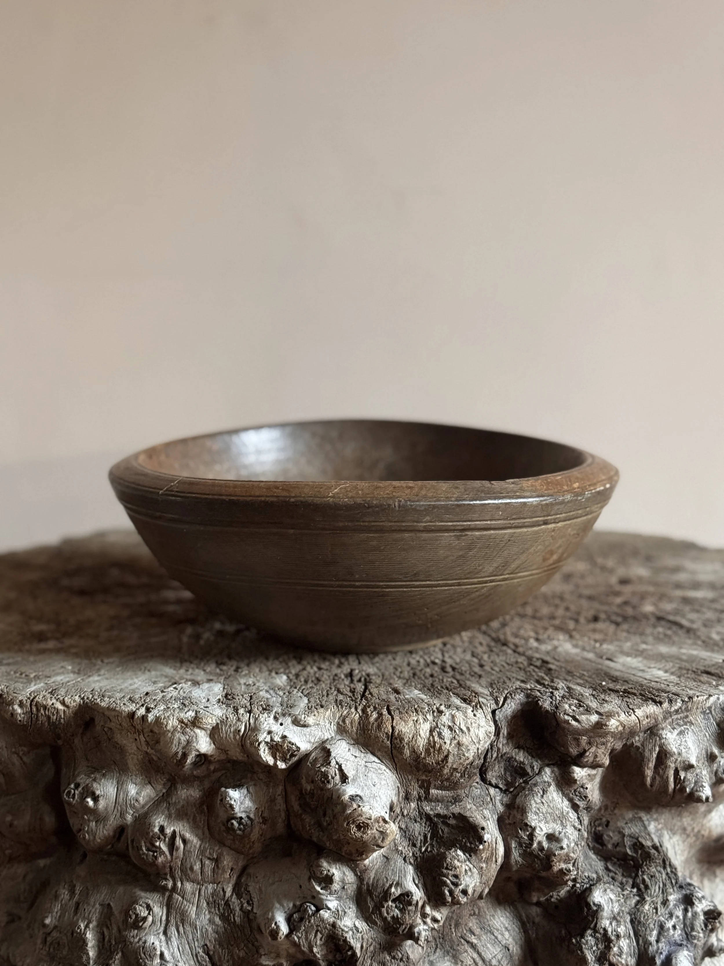 19th Century Turned Sycamore Dairy Bowl