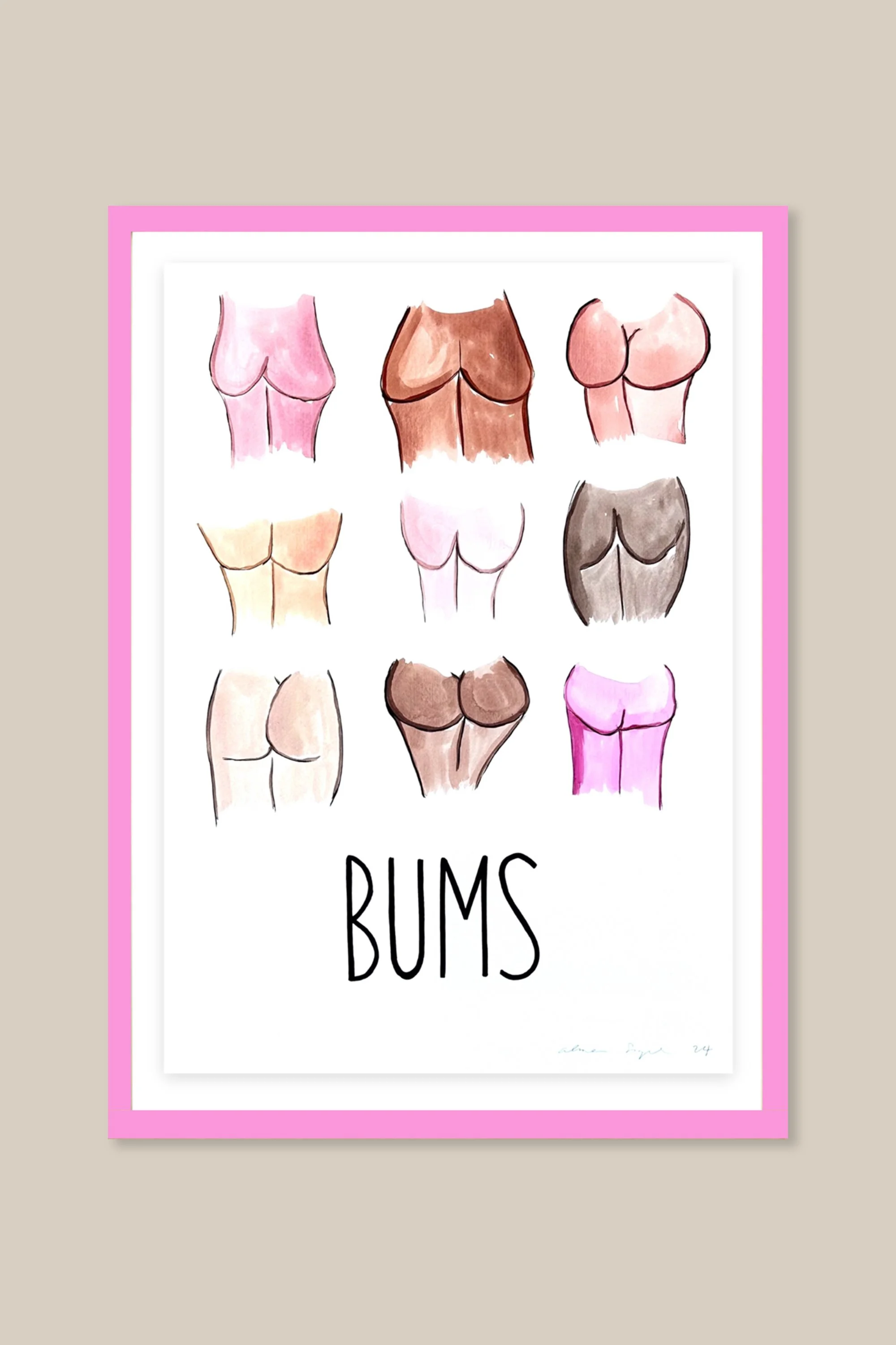 extraordinary-objects-alma-singer-original-acrylic-on-paper-bums-cream.jpg