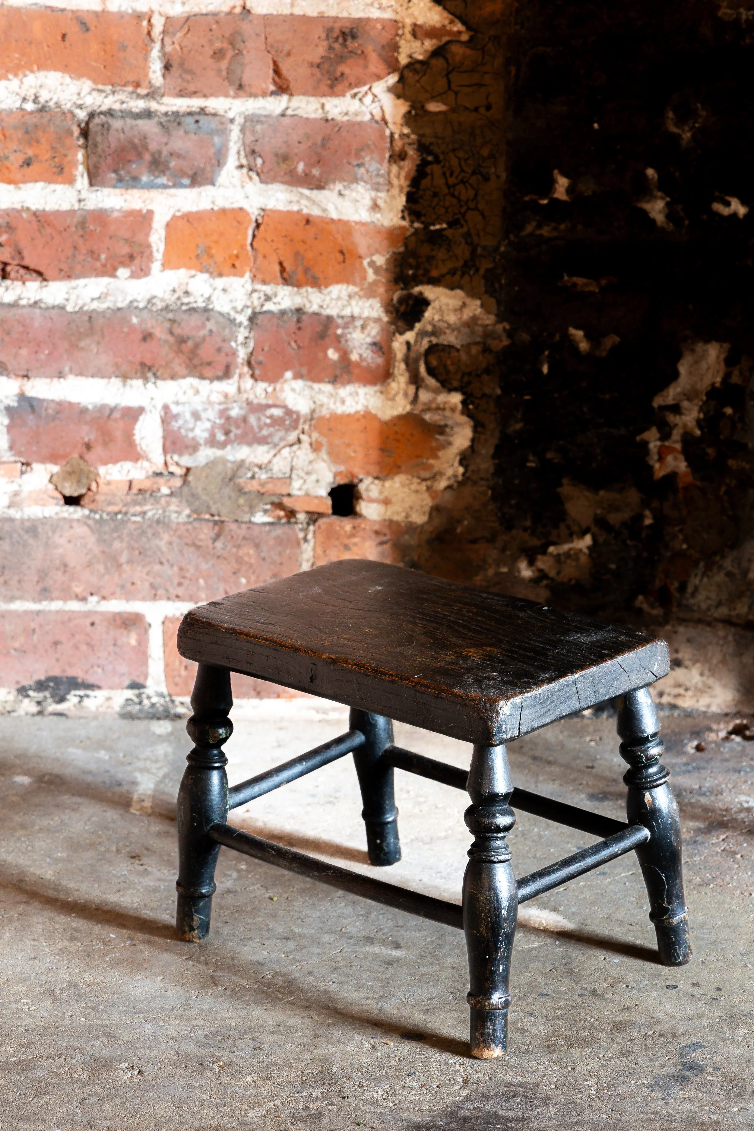 Primitive Stool with Decorative Legs