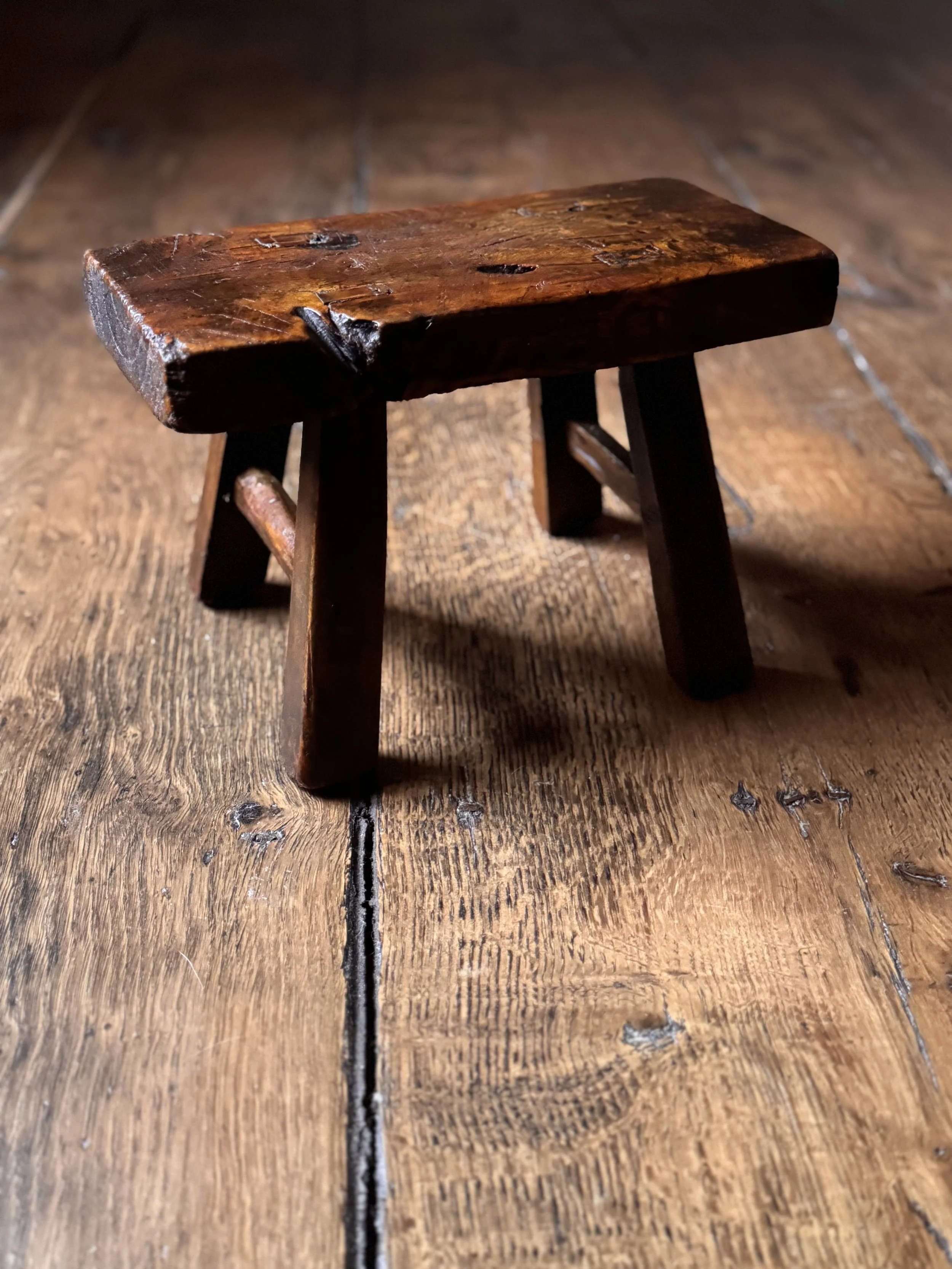 19th Century Primitive Jointed Stool