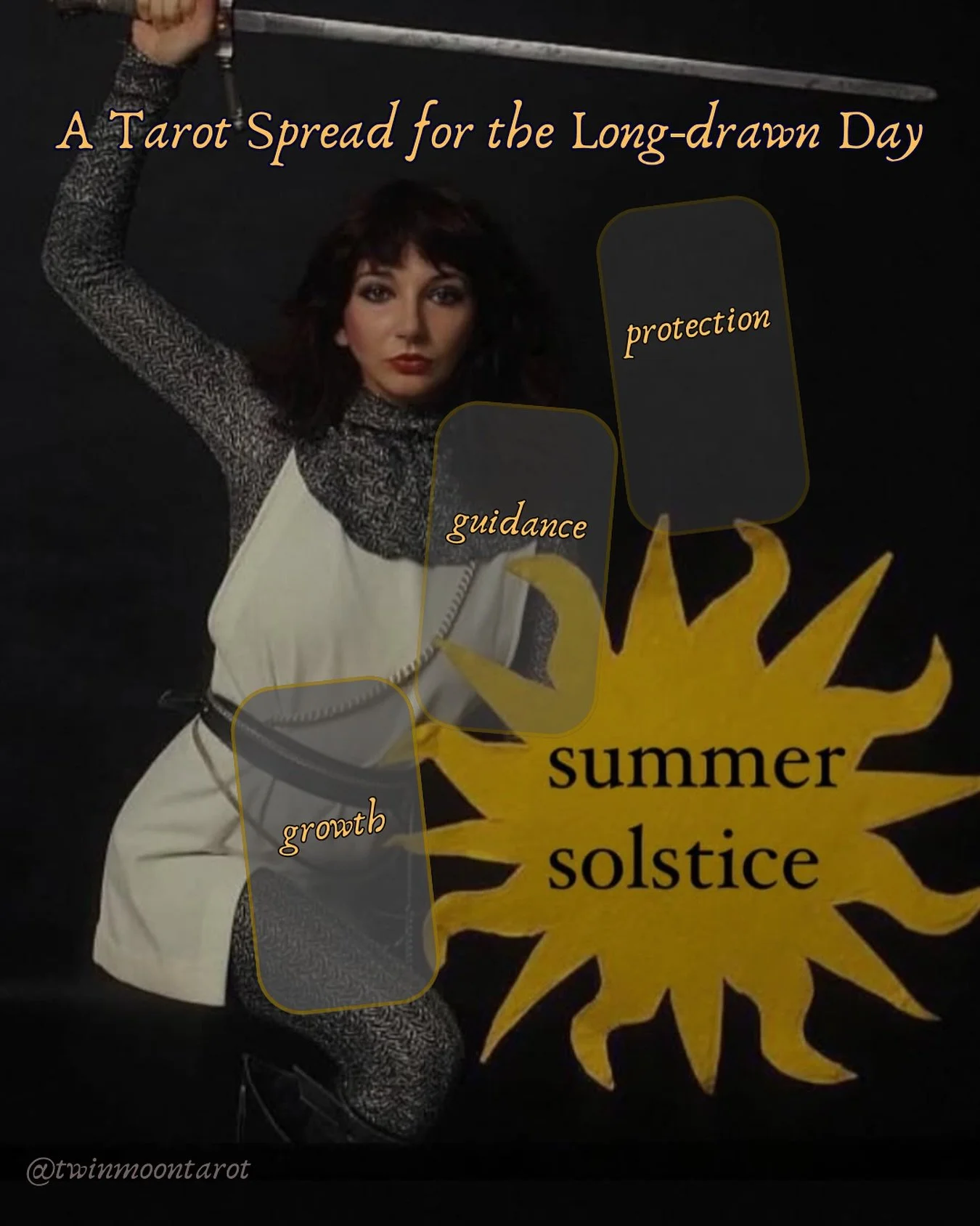 summer solstice tarot spread 

1️⃣ an energy for sustaining growth
2️⃣ a card of spiritual guidance
3️⃣ a talisman offering protection

tag me 🏷️ @twinmoontarot if you use it ✌️🌞