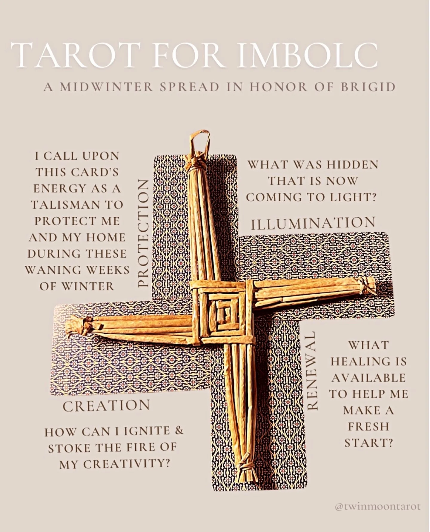 🥛A Tarot Spread for Imbolc🐑

🕯️illumination🕯️
what was hidden that is now coming to light?

❤️&zwj;🩹renewal❤️&zwj;🩹
what healing is available to help me make a fresh start?

🔥creation🔥
how can i ignite and stoke the fire of my creativity?

🧿