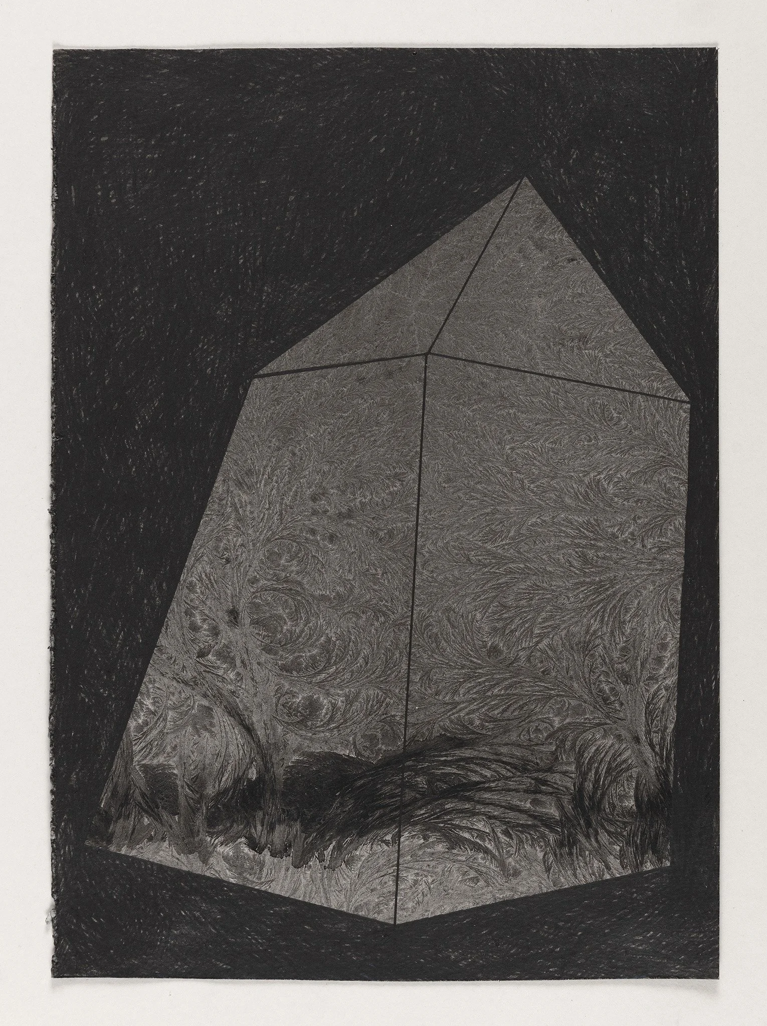 2021_Quarz, Minusaquarell, 30 x 20 cm, Tusche und Bleistift auf Papier