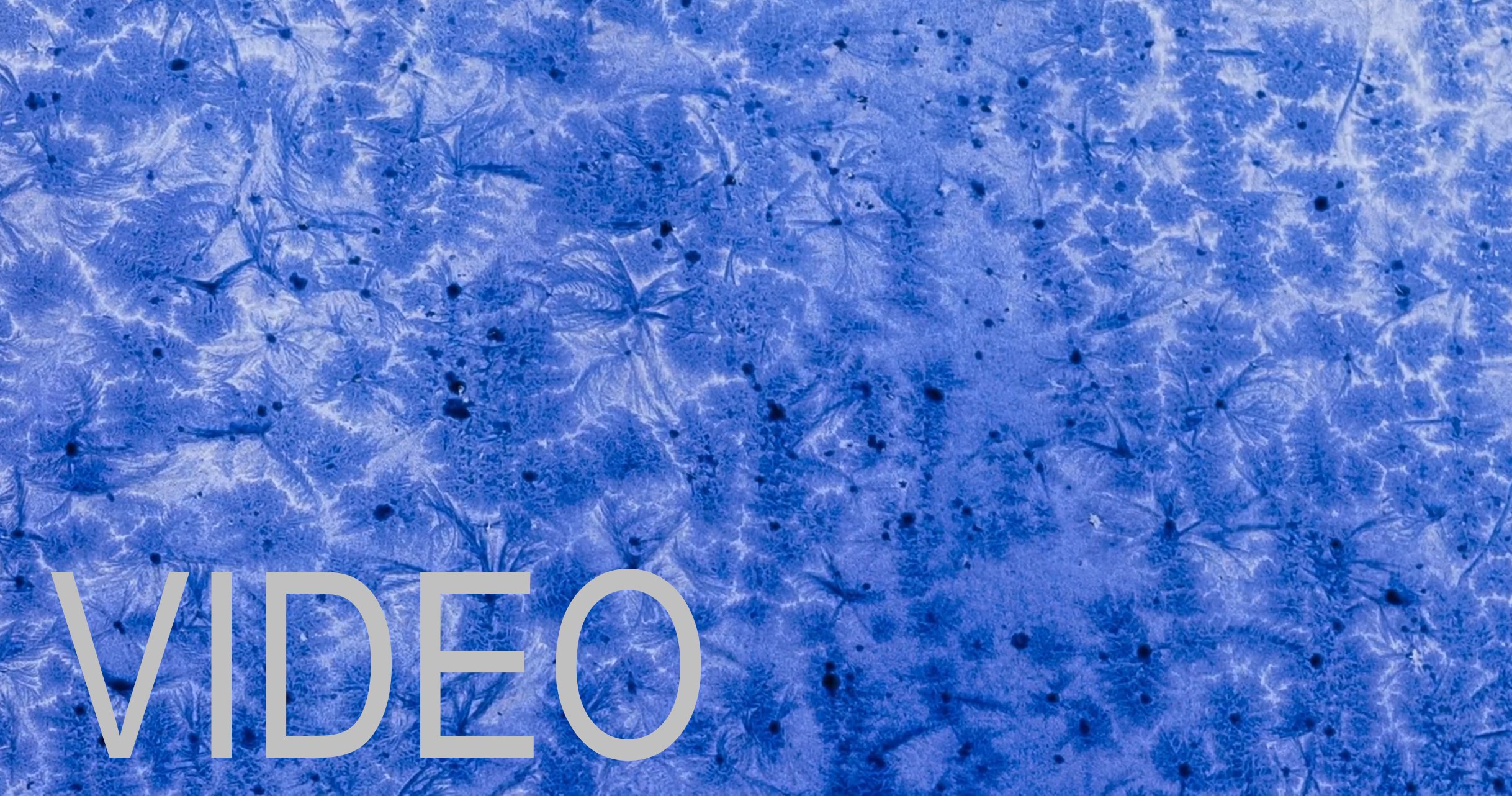 minusaquarell blau - kristallisation 