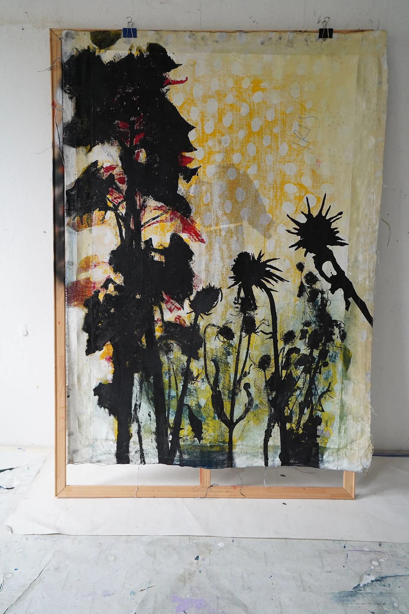 2024_Franziskus in den Dornen, 160 x 120 cm, Öl auf Leinwand 