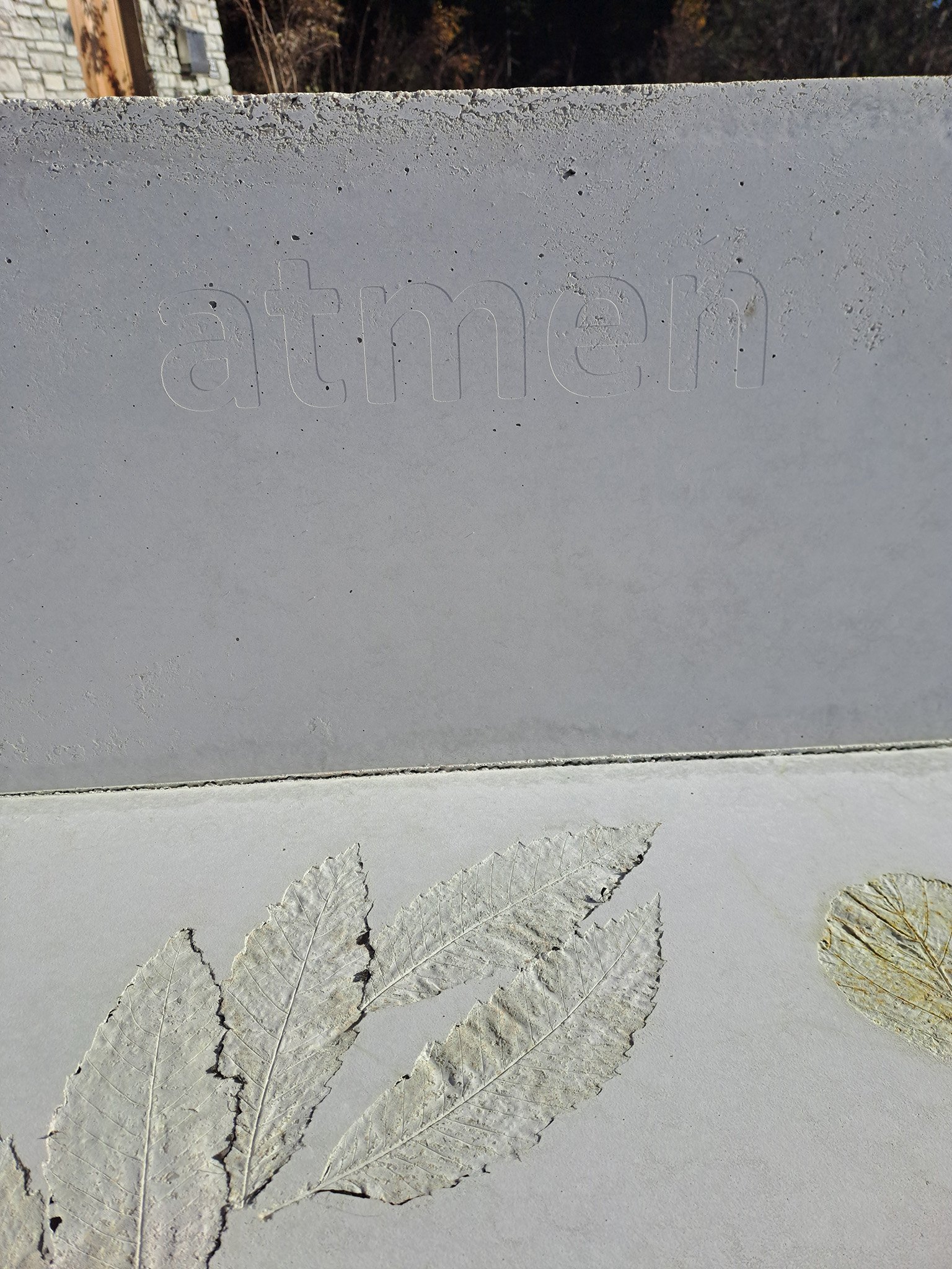 2019_atmen, Hausbank/Betonguss, Studio, Schwemmberg