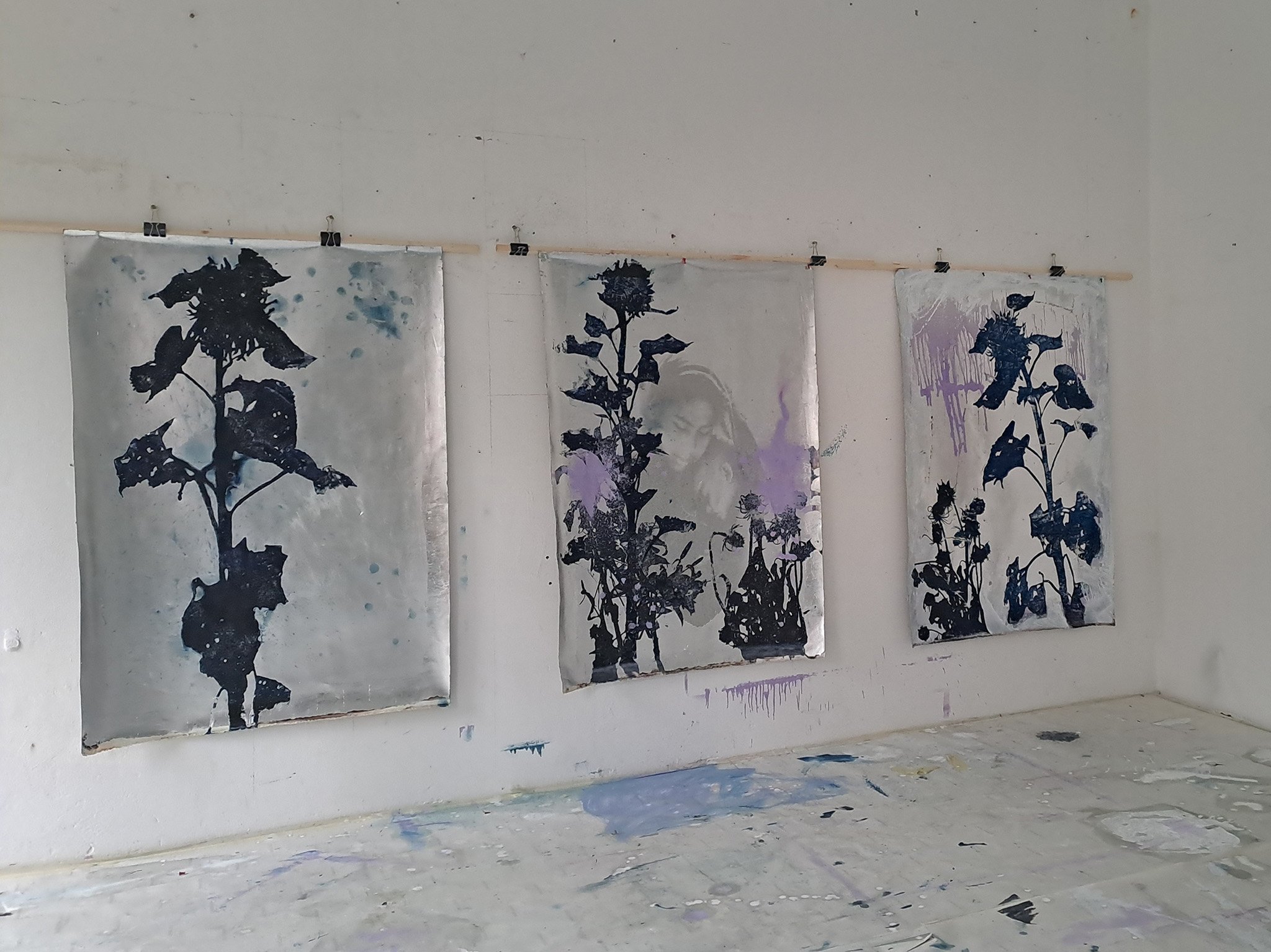 2025_Sonnenblumenserie/Urvertrauen, 132 x 92 cm, Mischtechnik auf Leinwand 