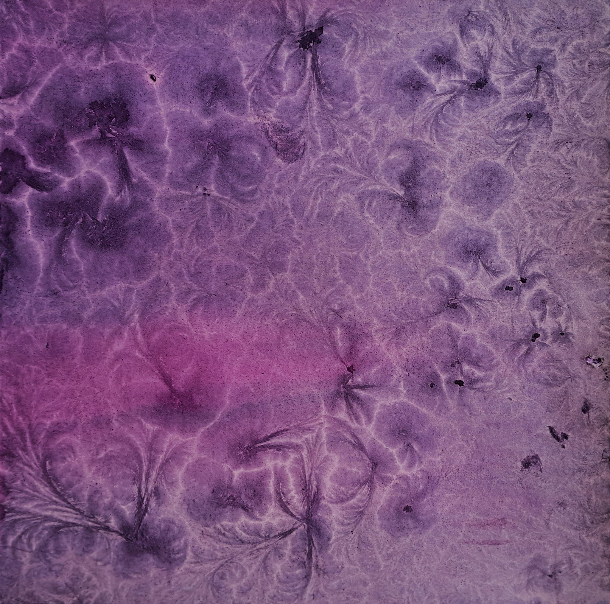 2022_Minusaquarell indigo/violett, 21 x 21 cm, Aquarell auf Papier