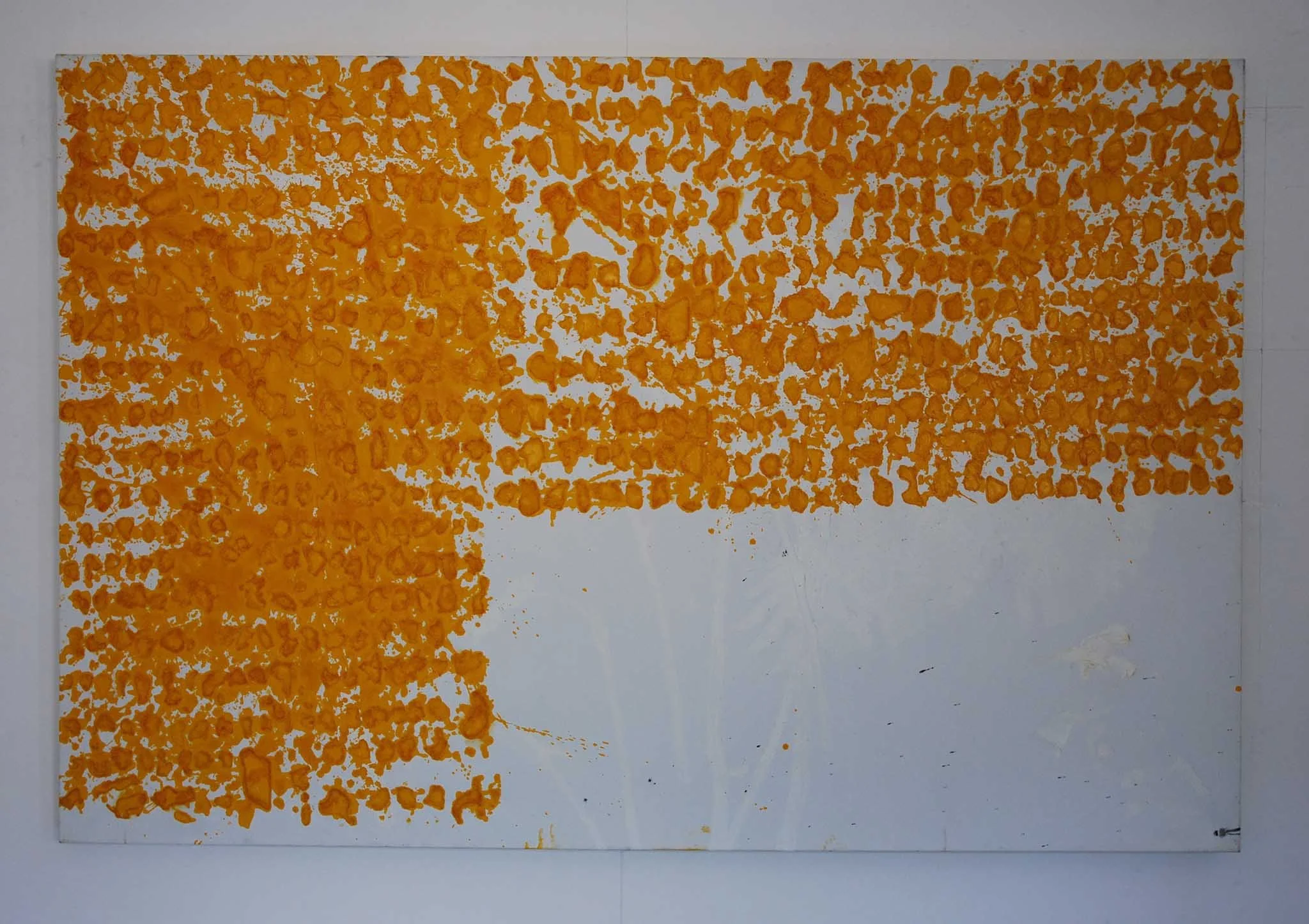 2003_Steinbild gelb/weiß, 180 x 120 cm, Öl auf Leinwand 