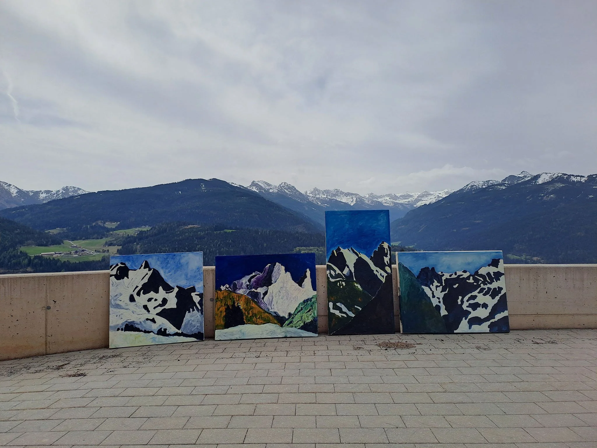 1986-2003 Berge, Öl auf Leinwand, Studio, Schwemmberg