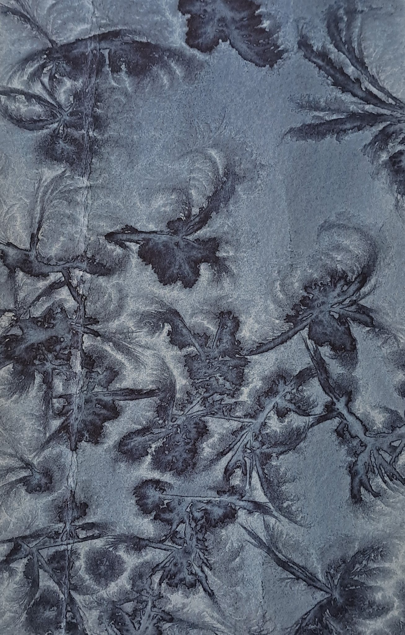 2004_Minusaquarell indigo, 21 x 12 cm, Aquarell auf Papier