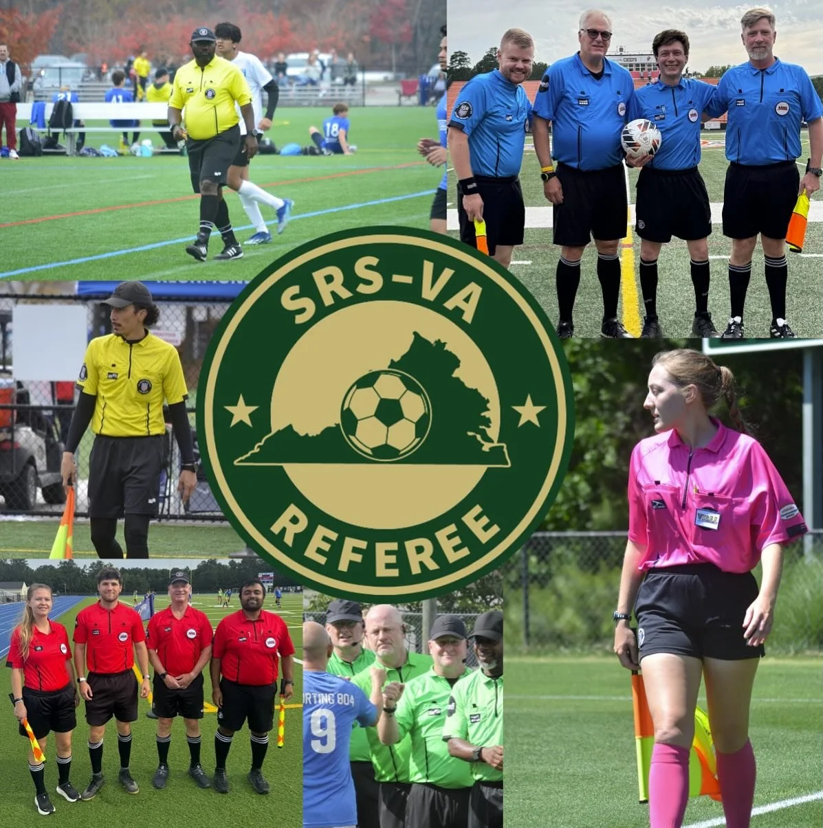 Welcome to Soccer Referee Services of Virginia! New name, same team⚽️ 
&bull;
We&rsquo;re proud to be the new provider of Central VA top-tier referees. 
&bull;
Spread the word! Repost this post! Help us build our referee community🏆 #thesrsvaway