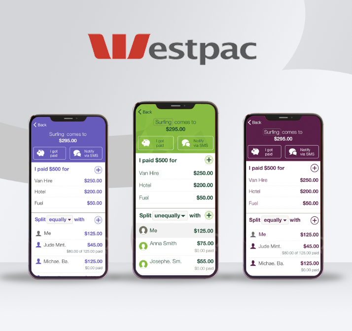 Product/UX Design | Expense Splitter - Westpac
