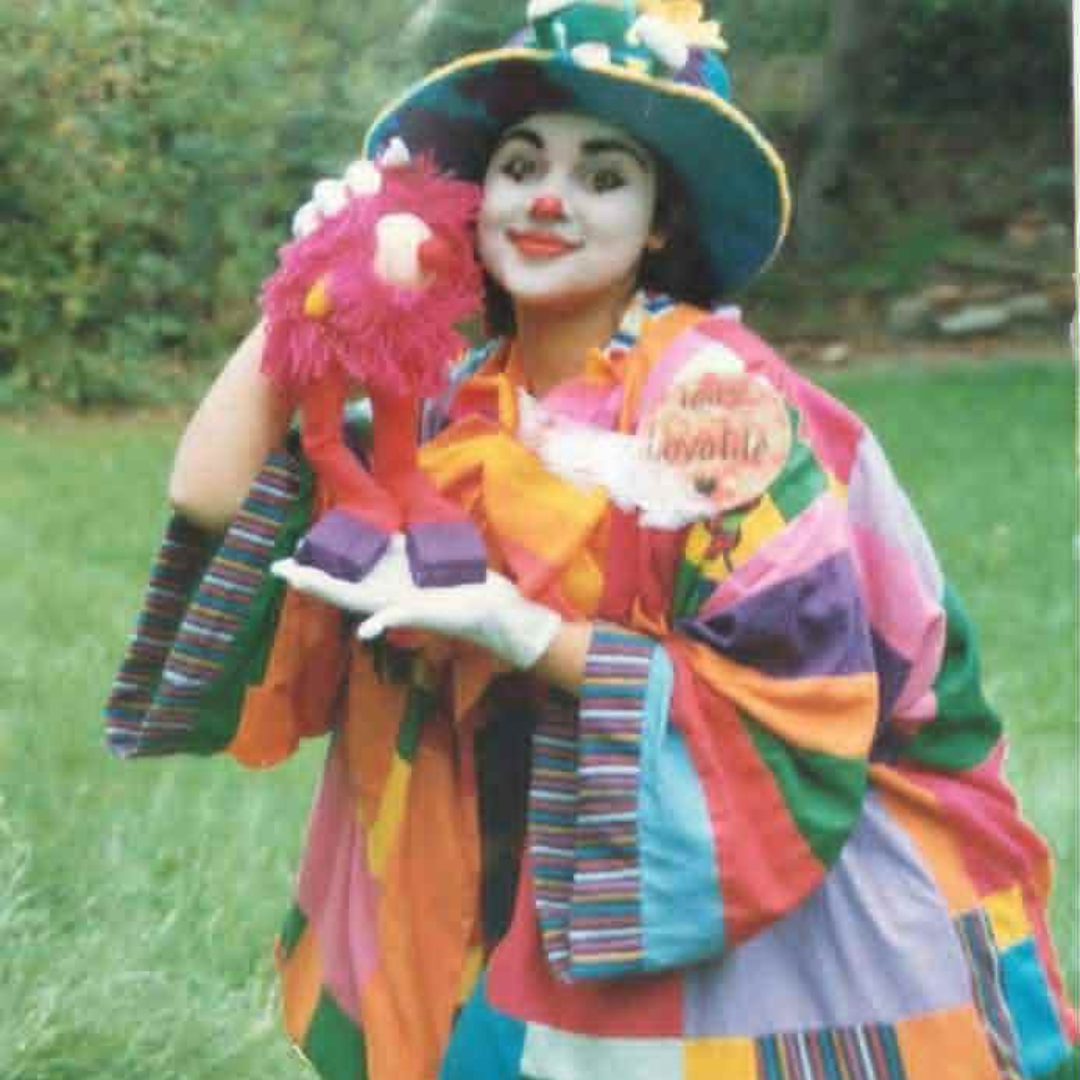 A young Marnet Viegas as a clown/children's entertainer