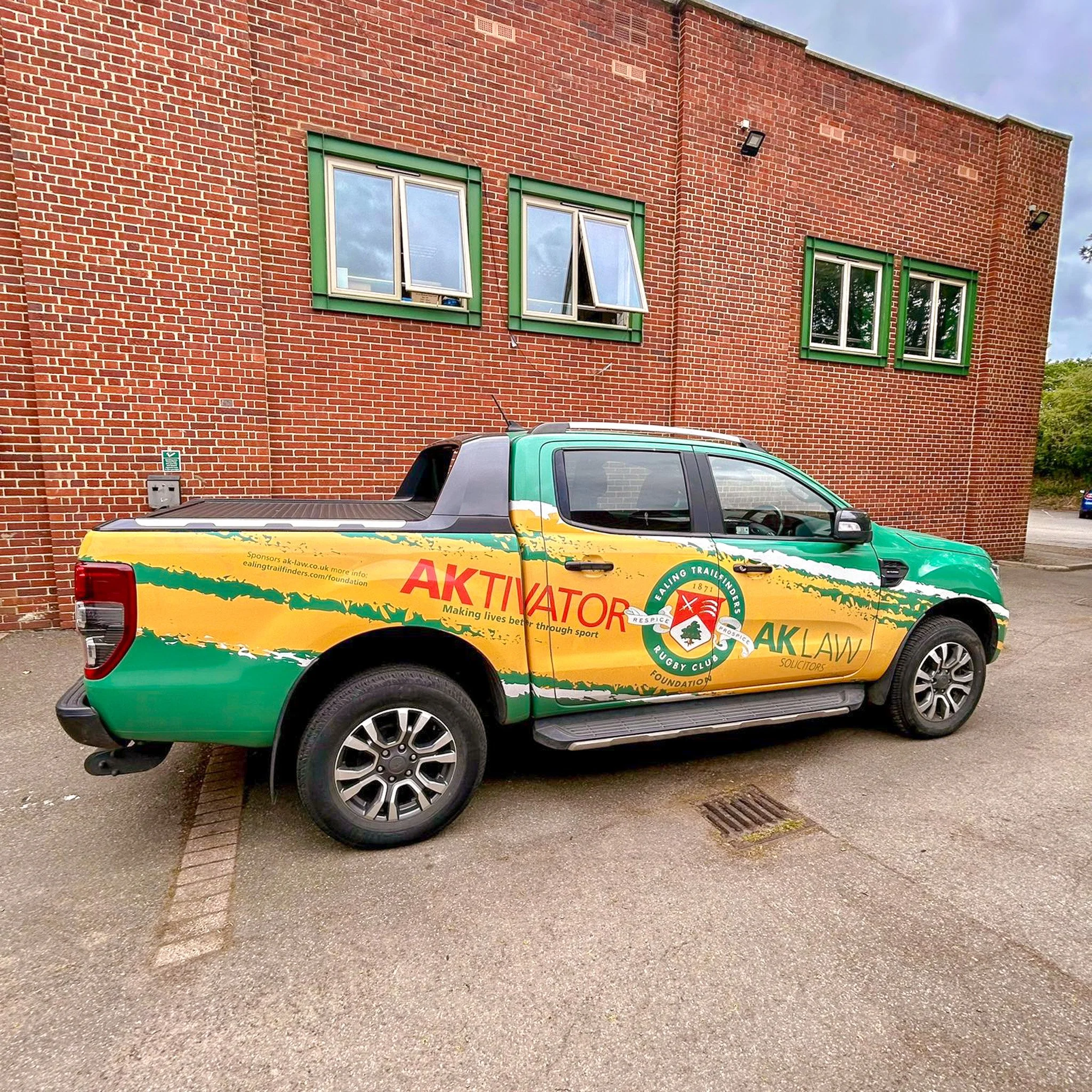 Ealing Trailfinders AK Law sponsored truck