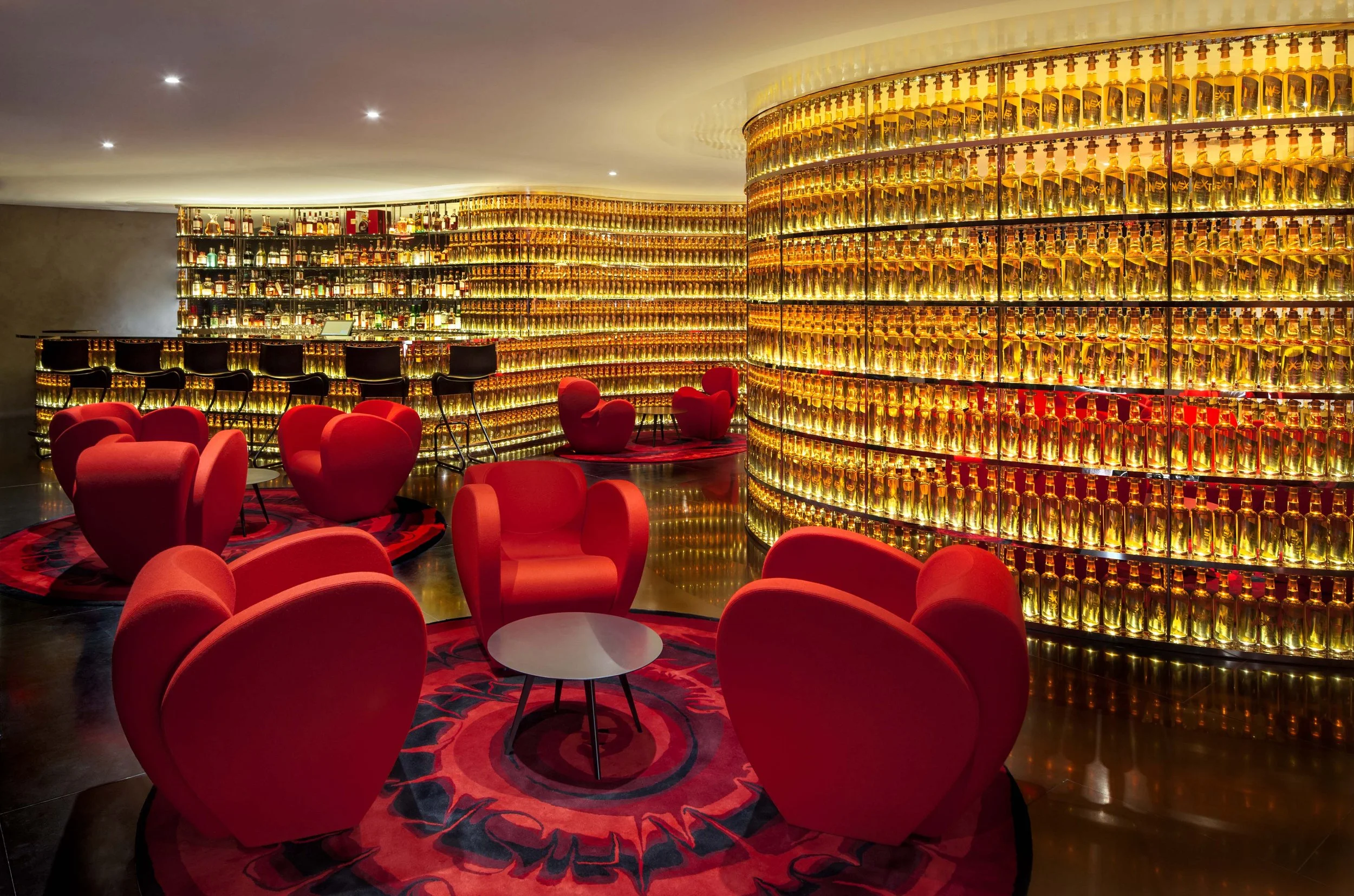 The Next Whiskey Bar, The Watergate Hotel, Washington, DC / Reimagined design by:  Ron Arad Studio, London
