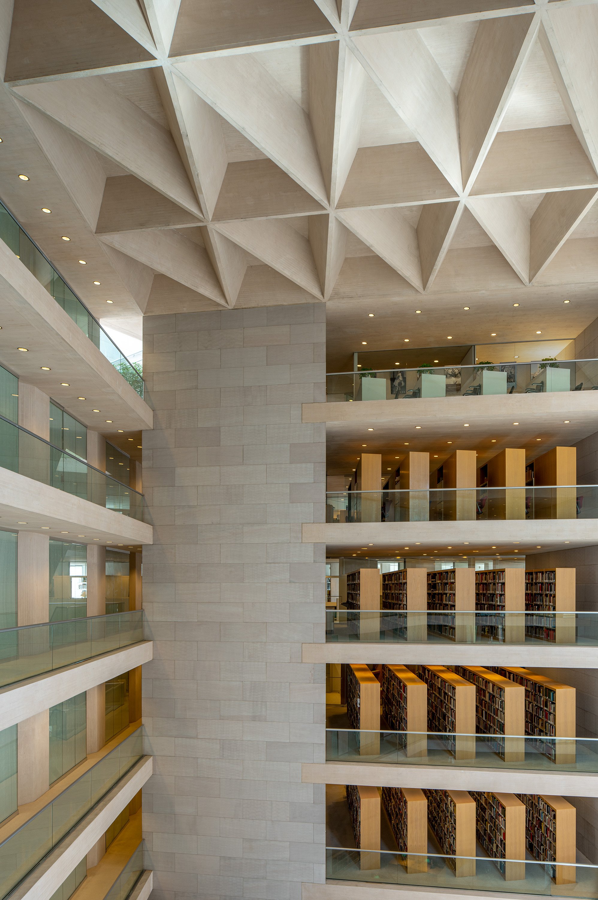 Library (East Building), National Gallery of Art, Washington, DC, Architect:  I. M. Pei 