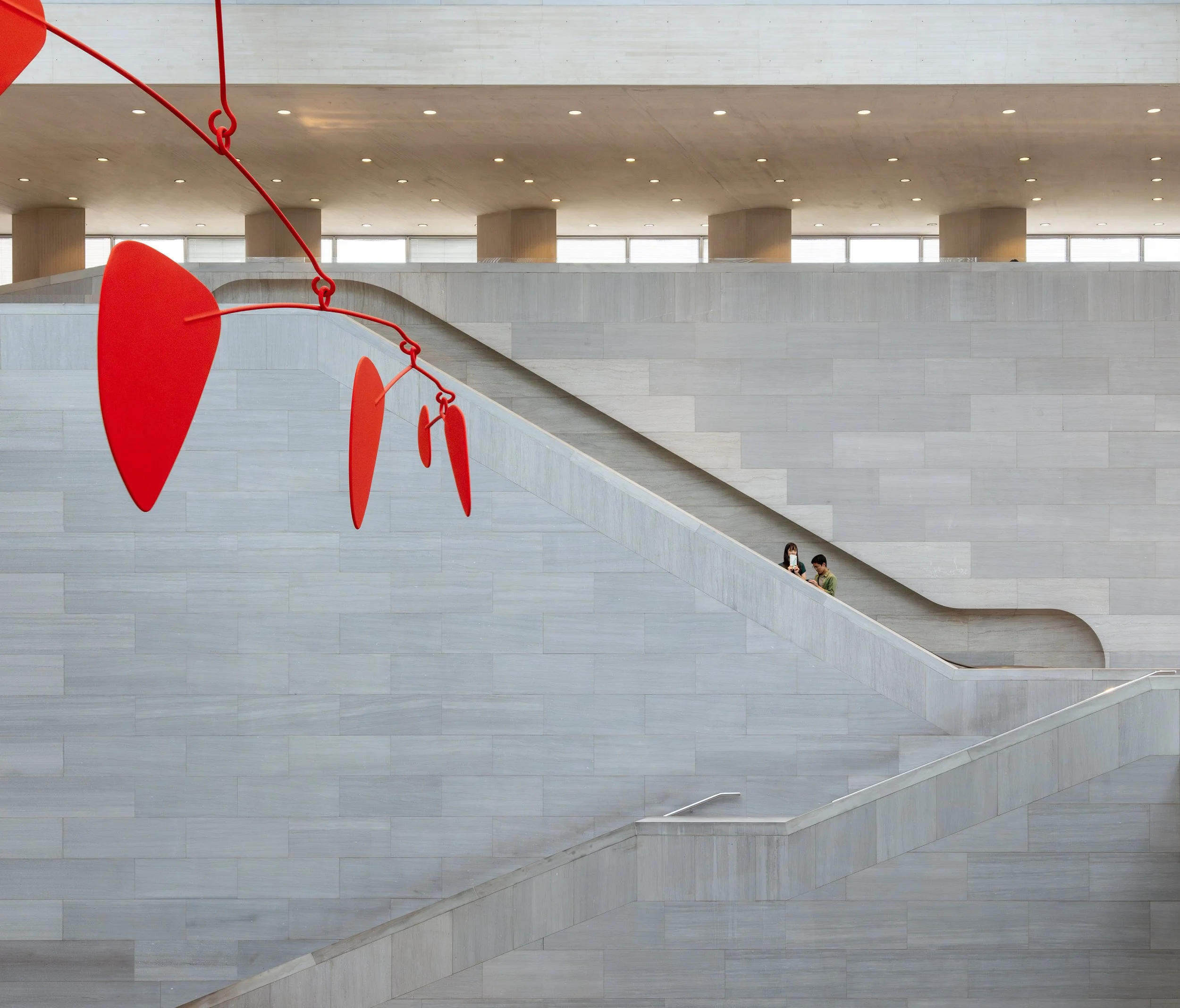 National Gallery of Art, Escalator, East Building, Washington, DC / Architect:  I. M. Pei