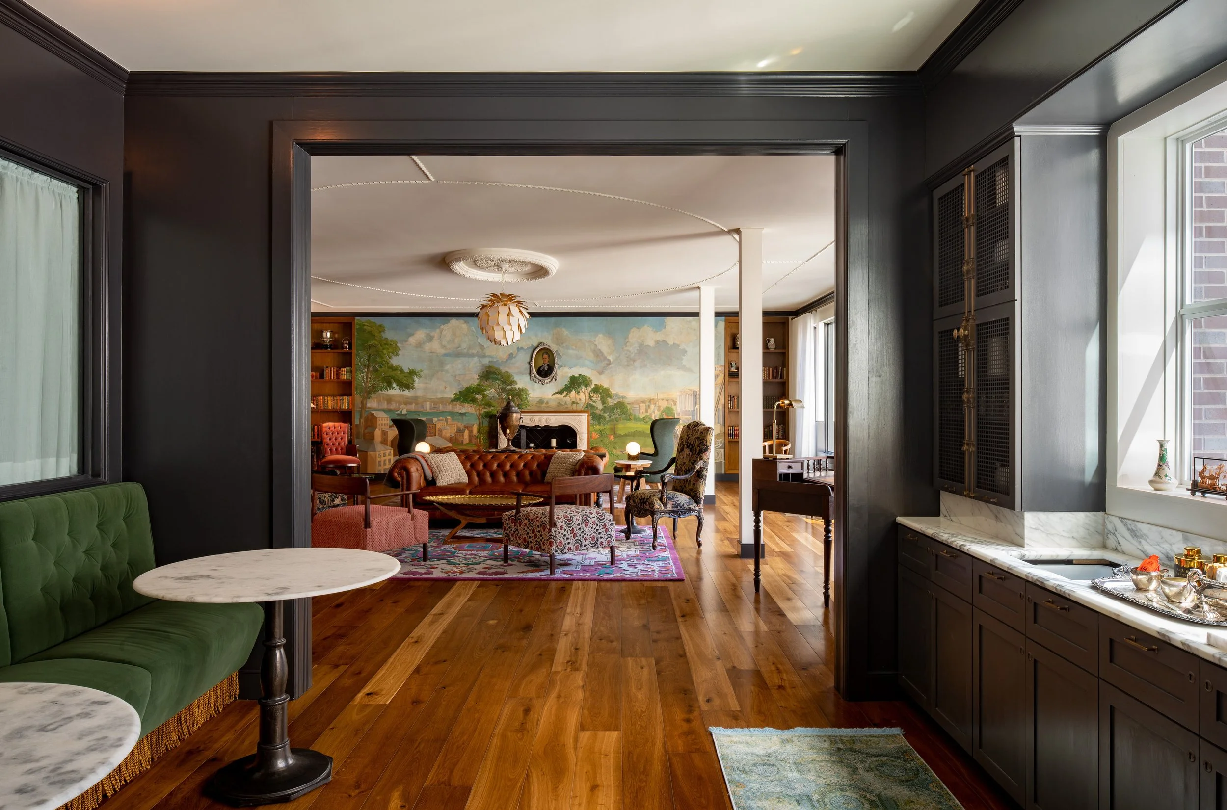 Tea Room & Lounge (Amenity Space), The Lockwood, Washington, DC / Interior Design:  STREETSENSE