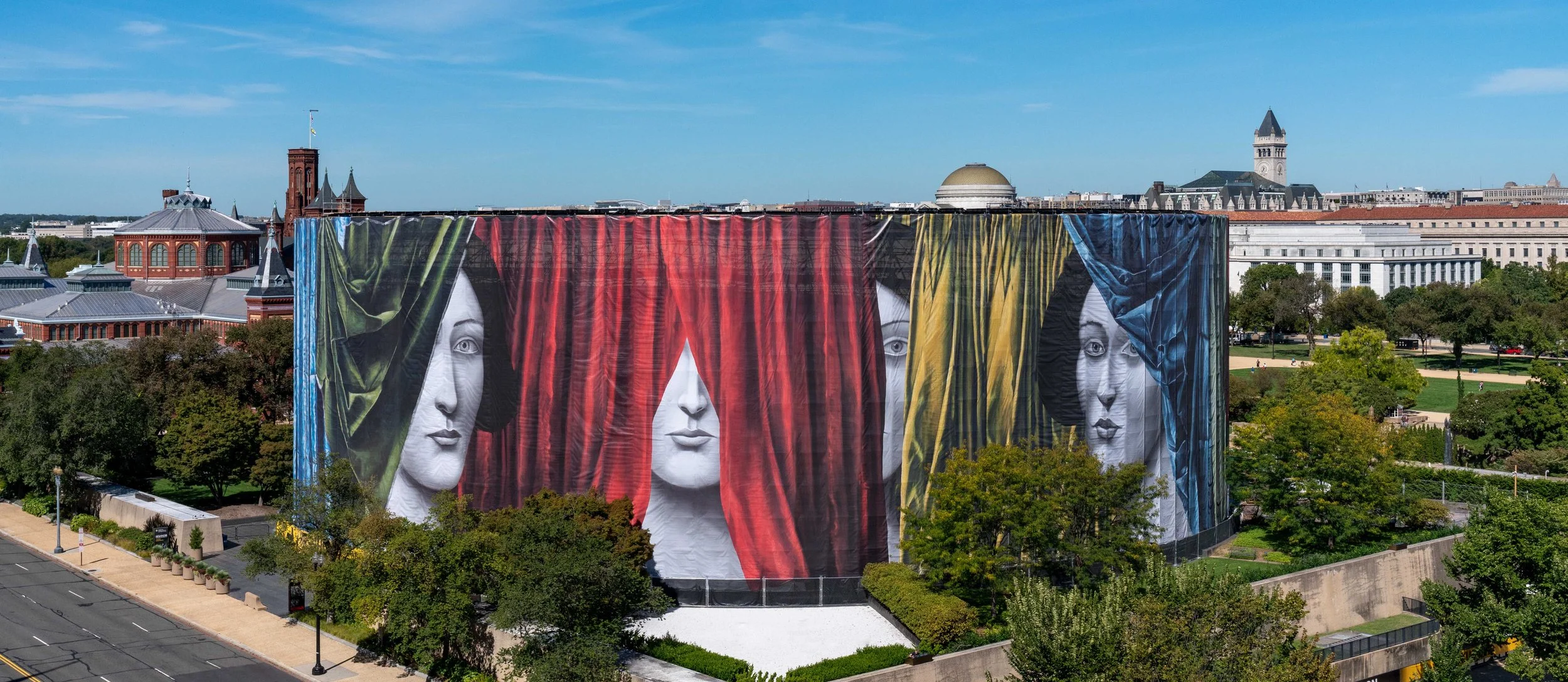 Artist:  Nicolas Party, "Behind the Curtain", Hirshhorn Museum and Sculpture Garden, Washington, DC