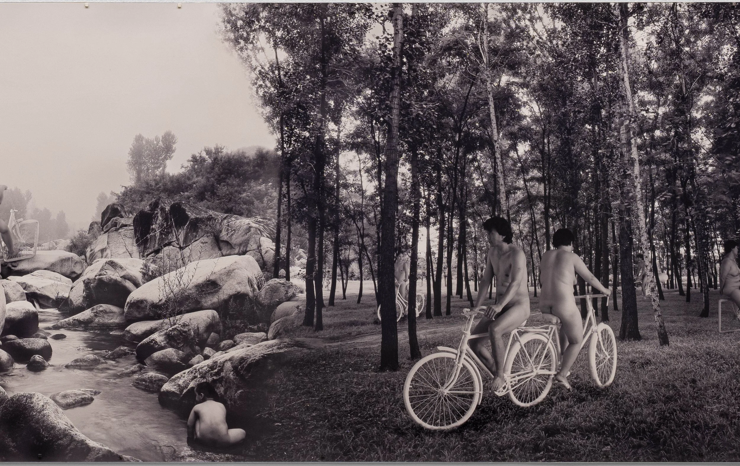Lin Tianmiao, "Bound/Unbound" series (Bicycles), 1996 / A Window Suddenly Opens:  Contemporary Photography in China / Hirshhorn Museum, Washington, DC
