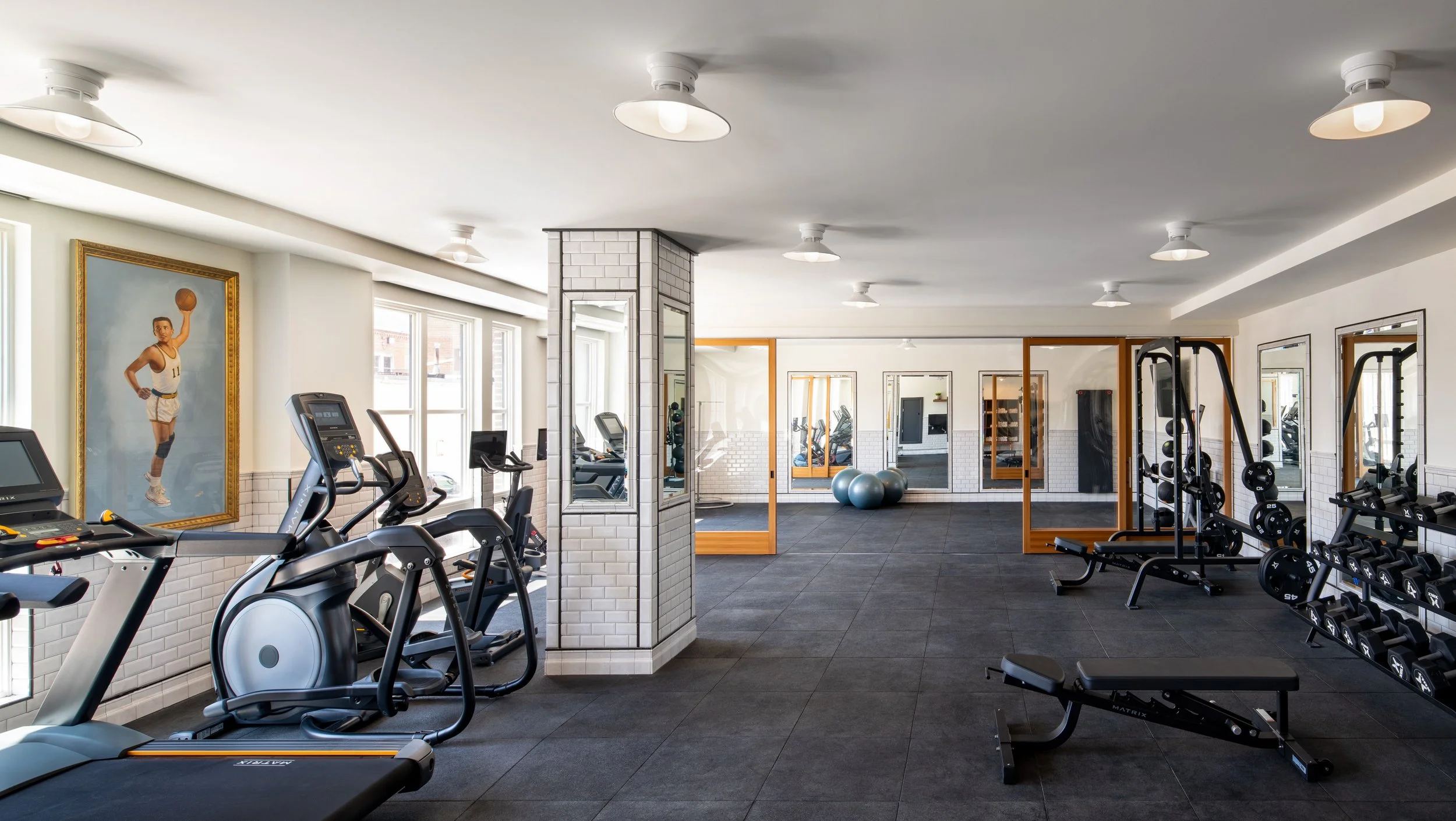 Fitness Room (Amenity Space), The Lockwood, Washington, DC / Interior Design:  STREETSENSE