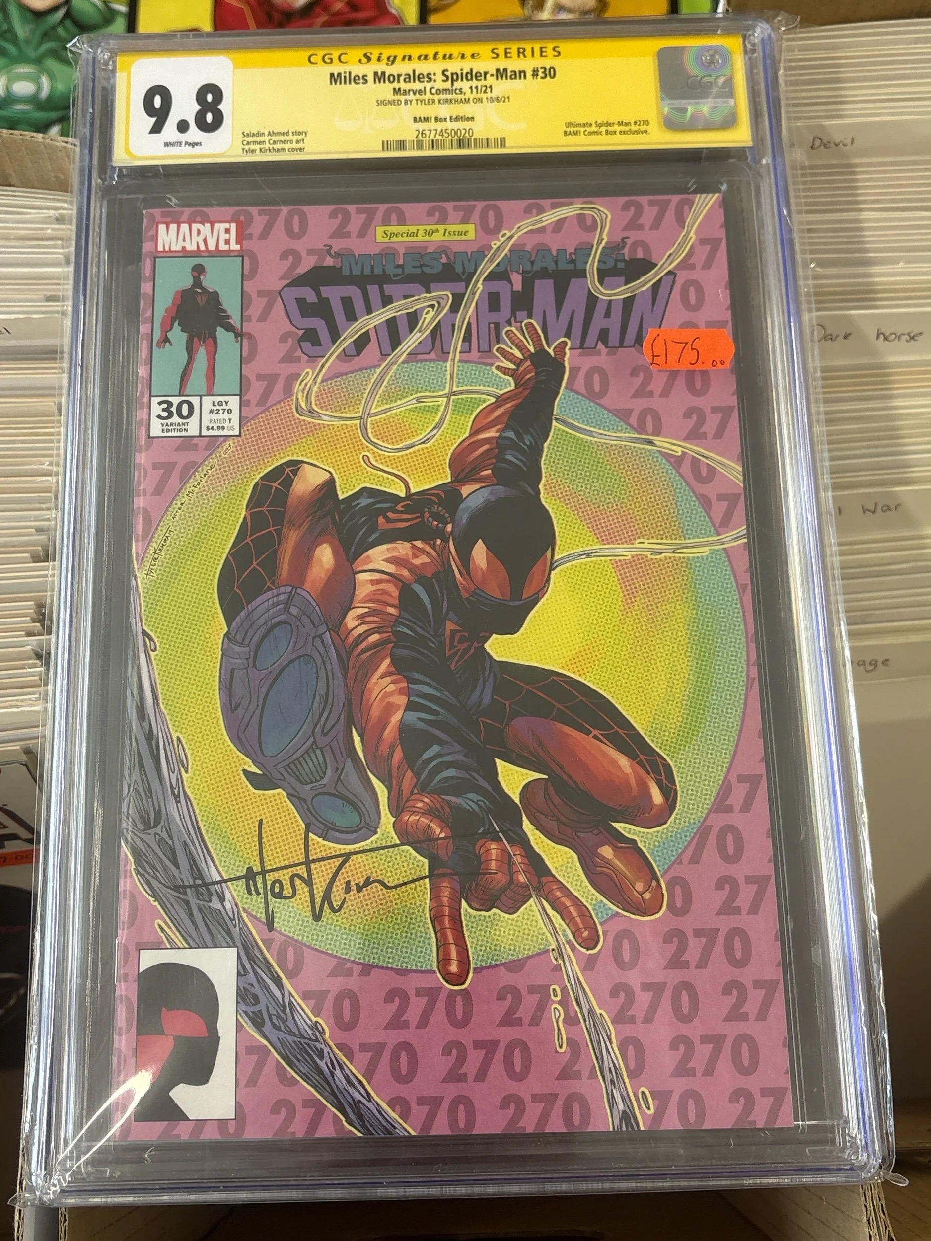 CGC 9.8 Signed Miles Morales; Spider-Man #30