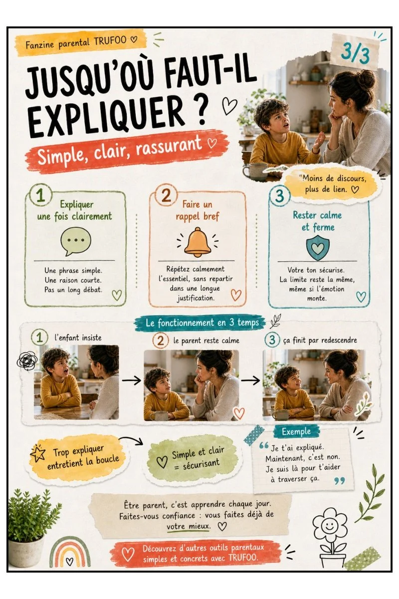 combien expliquer enfant pourquoi enfant insiste réponse parent calme ferme réduire conflits enfant conseils parents