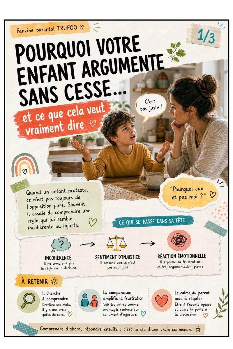 enfant dit “c’est pas juste” comprendre opposition enfant incohérence sentiment injustice réaction émotionnelle parent