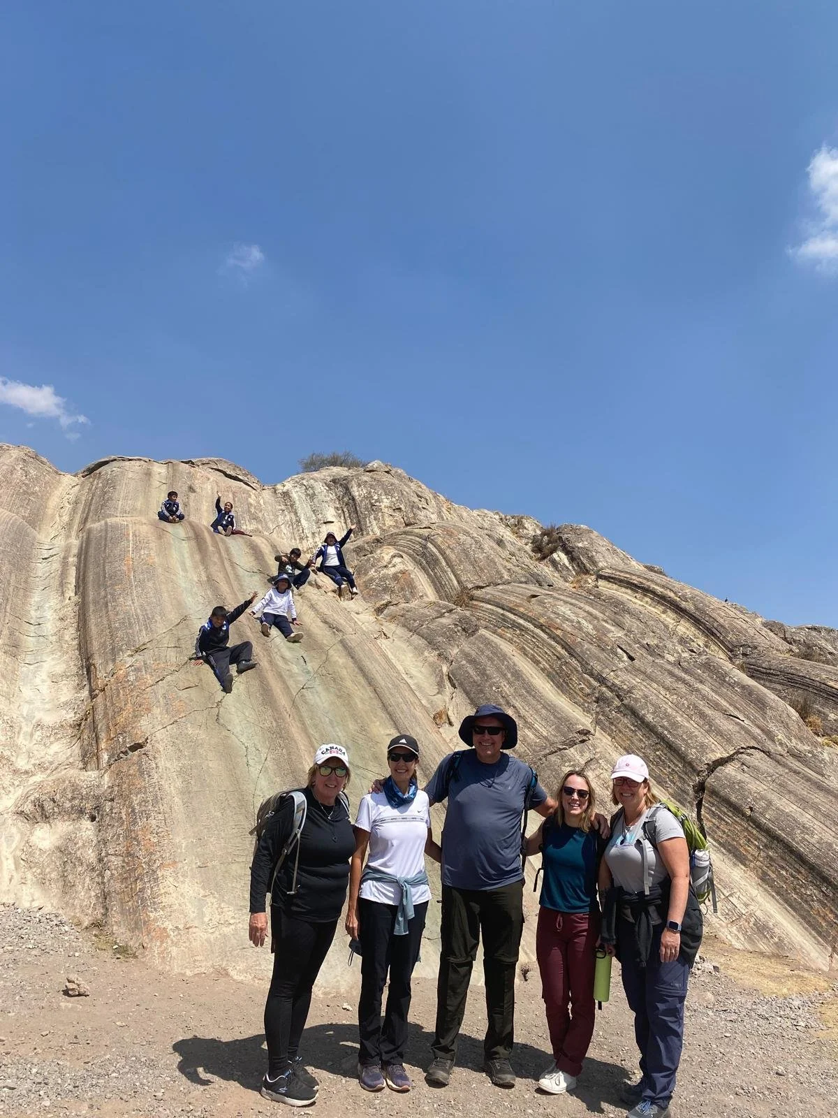 Natural slide at Saqsaywaman