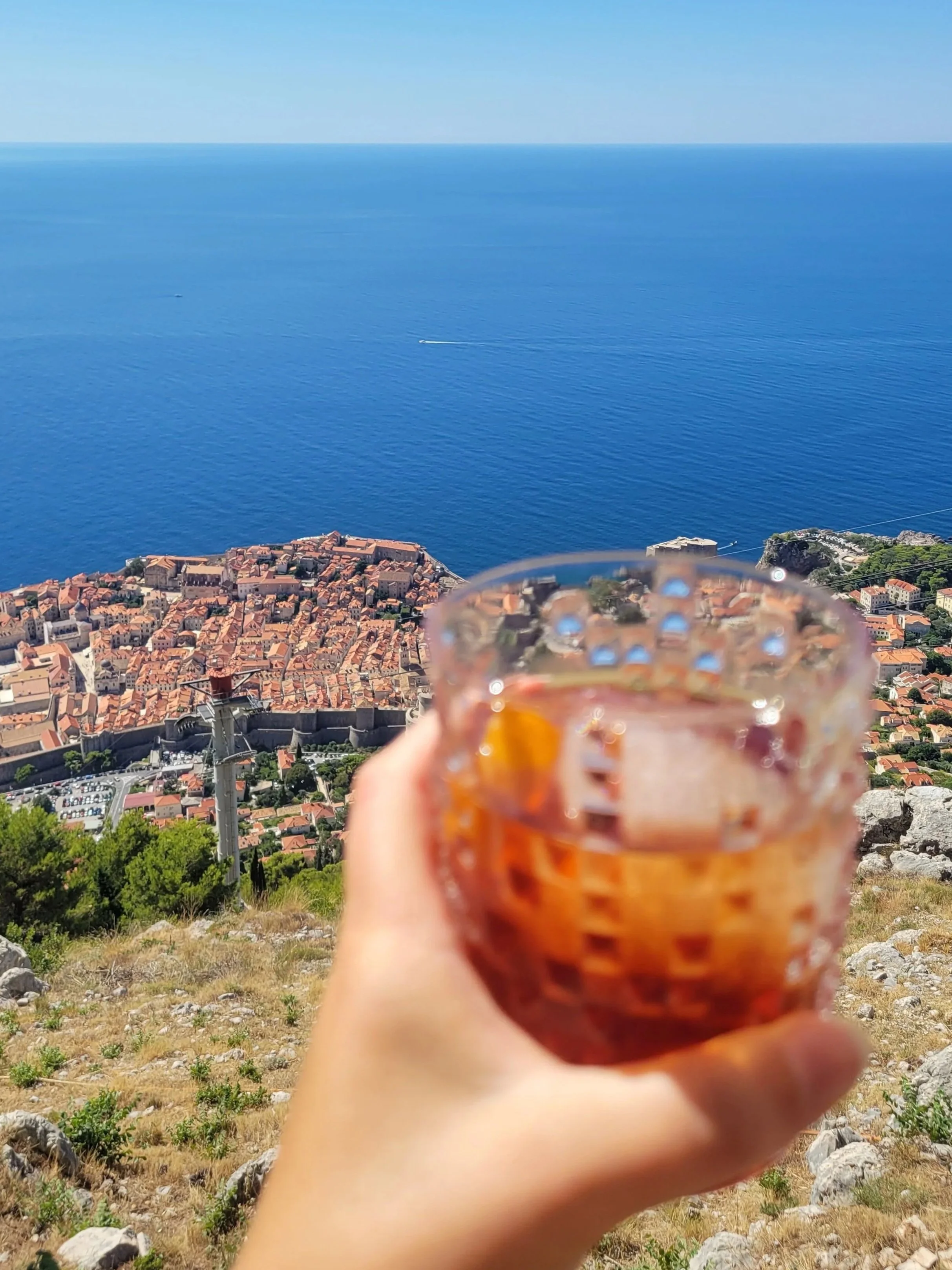 Enjoying a negroni with a view at the top of Srd