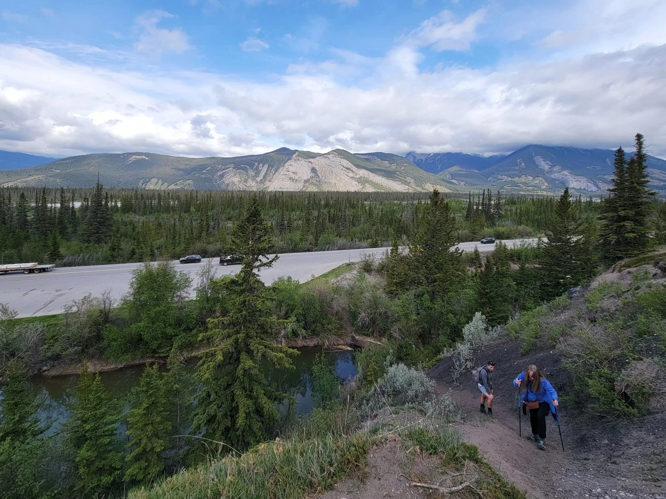 Beginning the trail with a steep climb