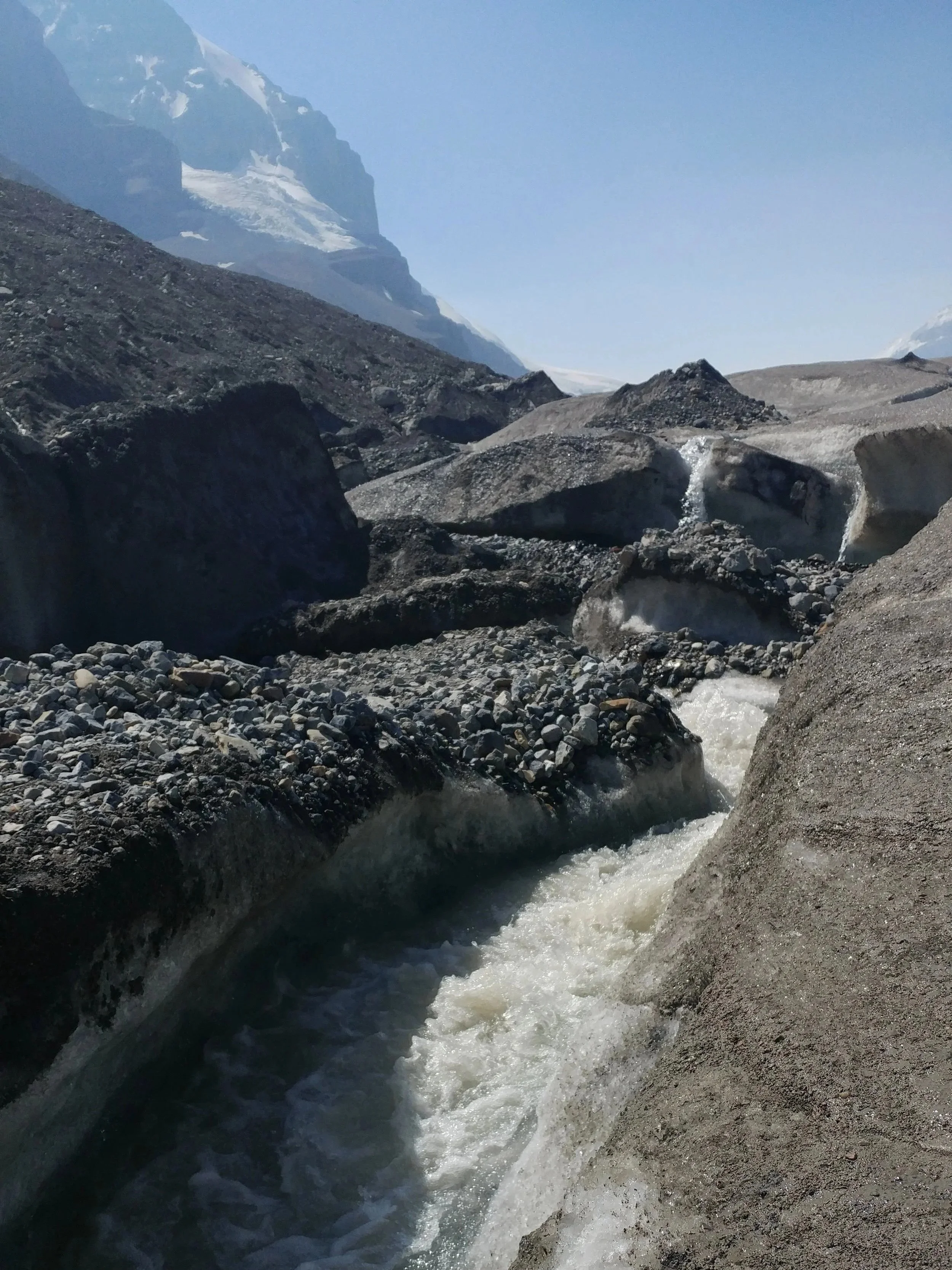 Glacier water run-off