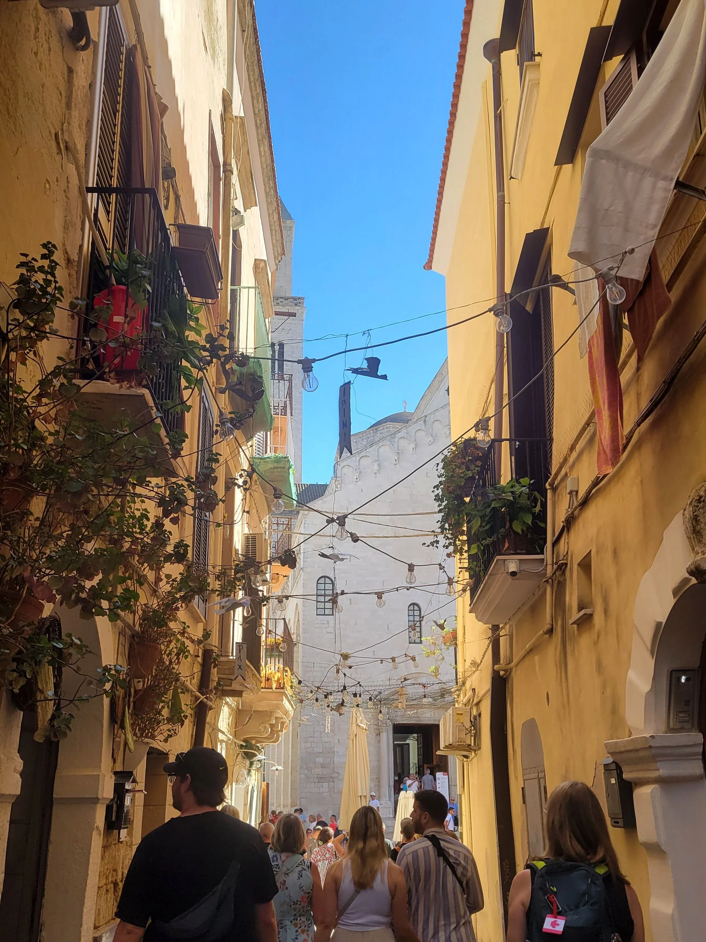 Walking through the streets 