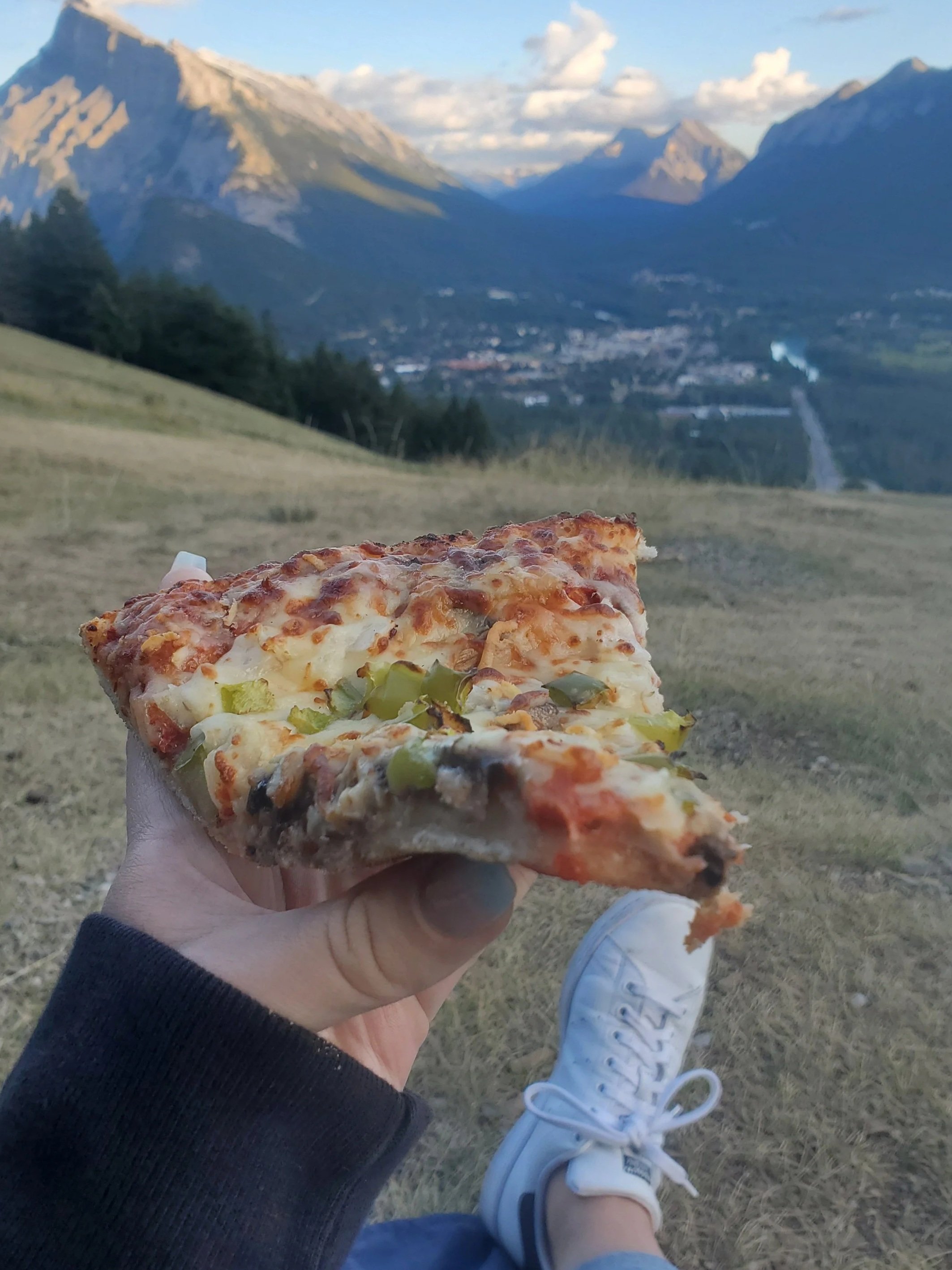 Pizza dinner at Mount Norquay