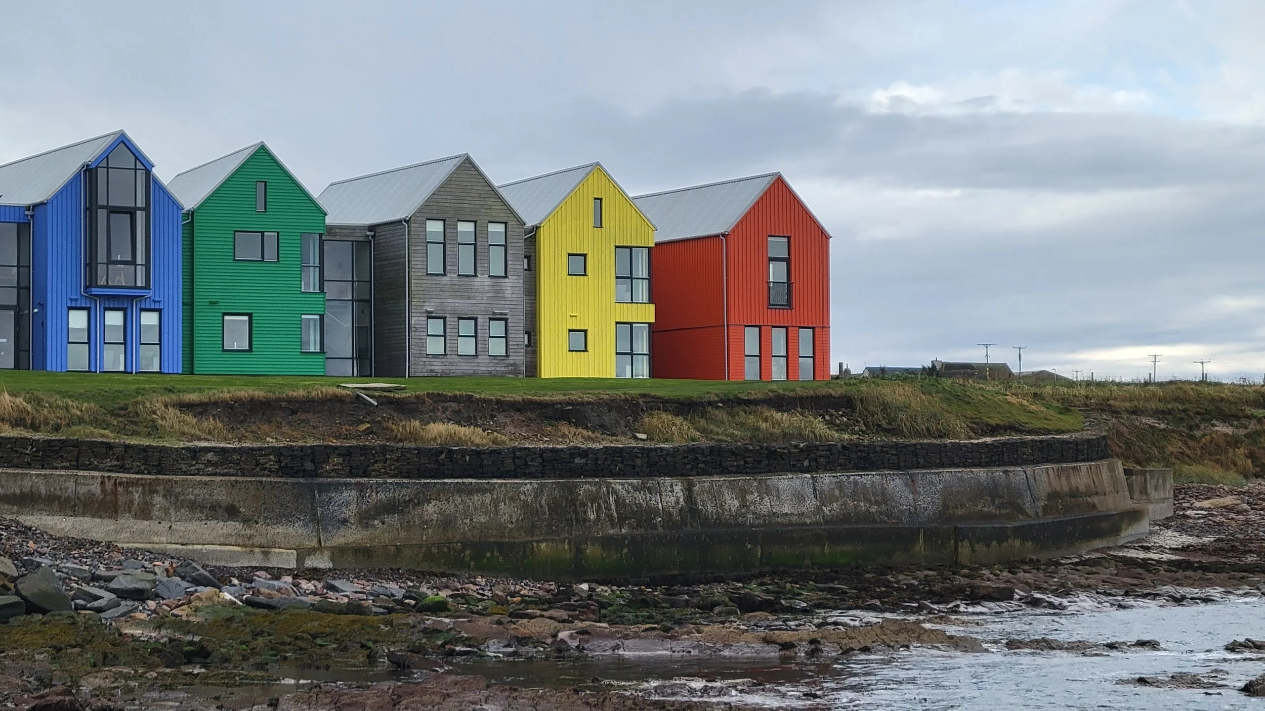 colourful buildings lining the sea